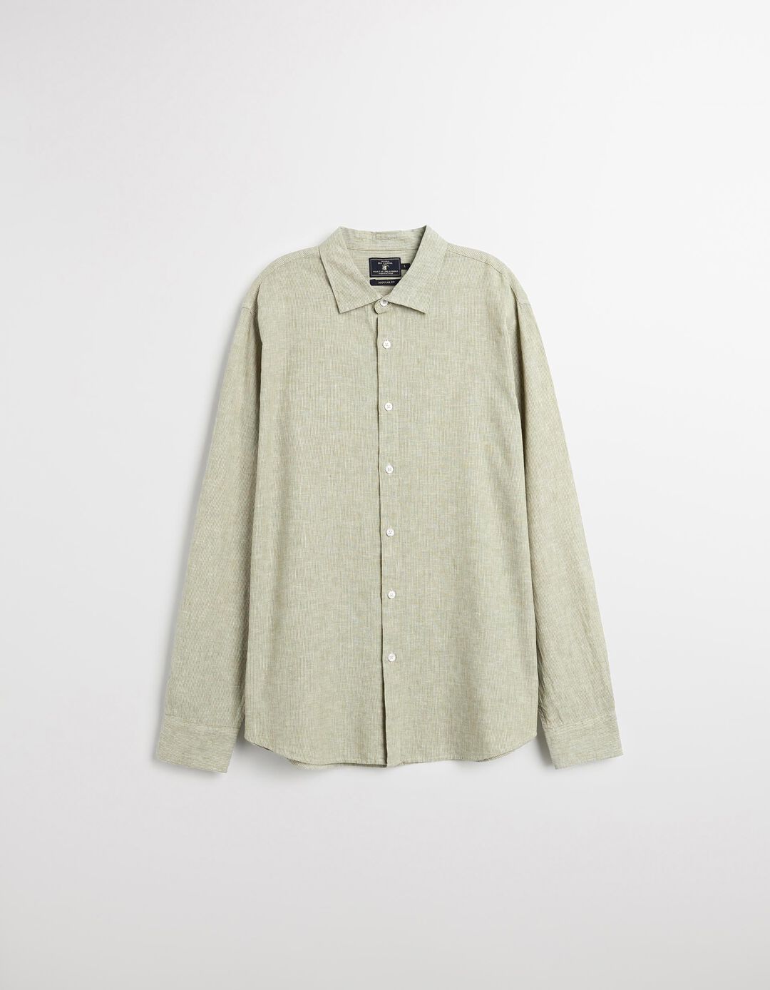 Camisa de Linho, Homem, Verde Escuro 