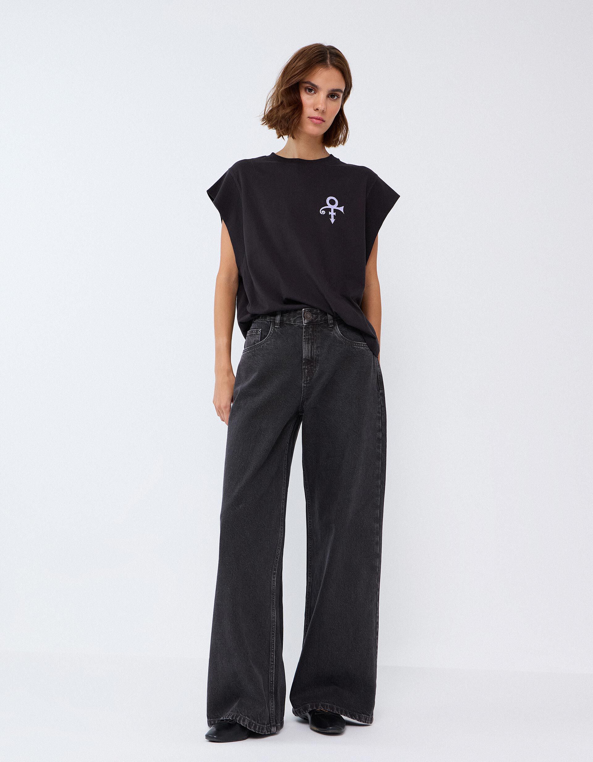 Cal&ccedil;as De Ganga 'Wide Leg', Mulher, Cinzento