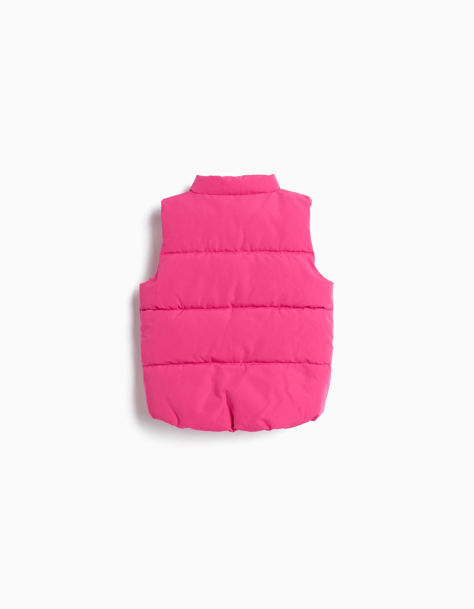 Colete Acolchoado, Menina, Rosa Escuro
