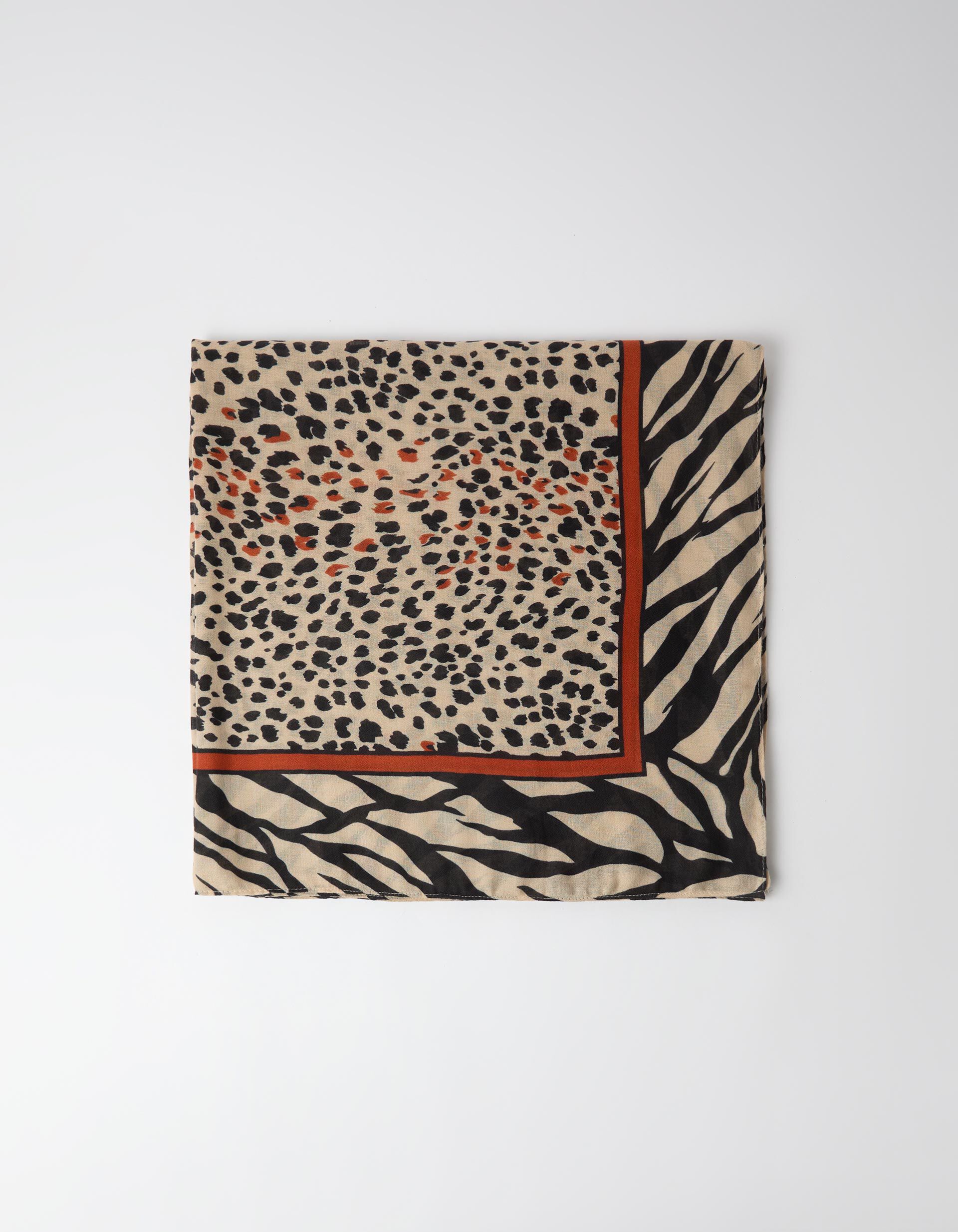 Len&ccedil;o Animal Print, Mulher, Multicolor
