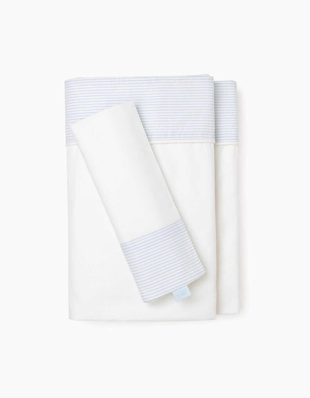 Lençol e Fronha Para Cama 120X60cm Essential Blue Zy Baby