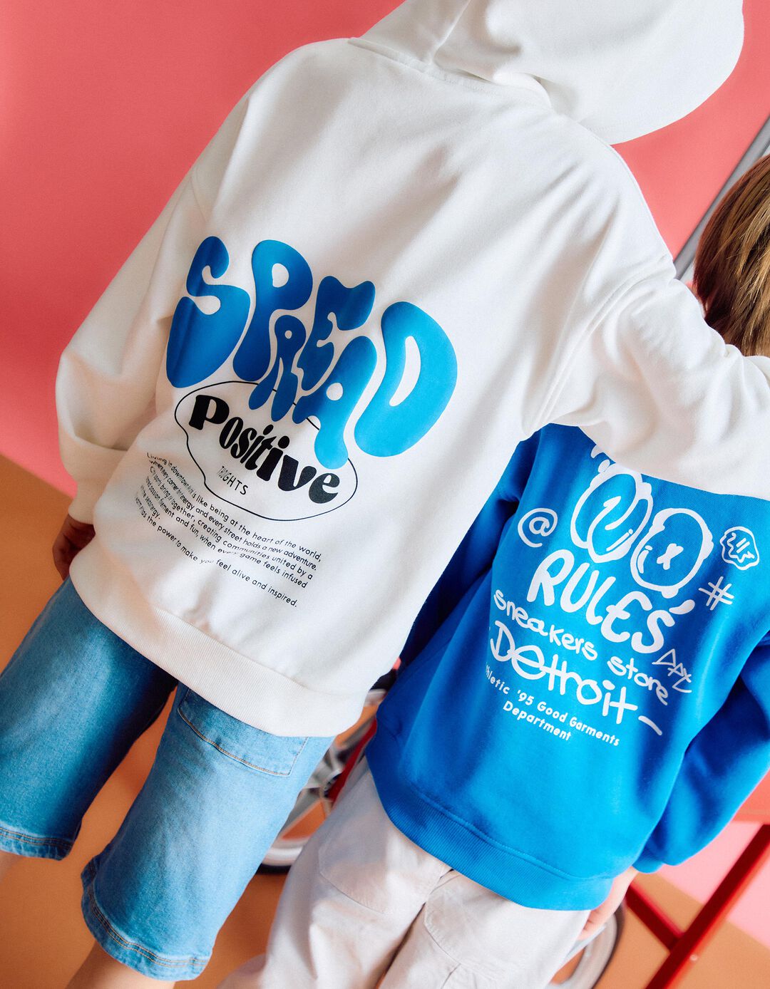 Sweatshirt de Felpa Capuz, Menino, Branco