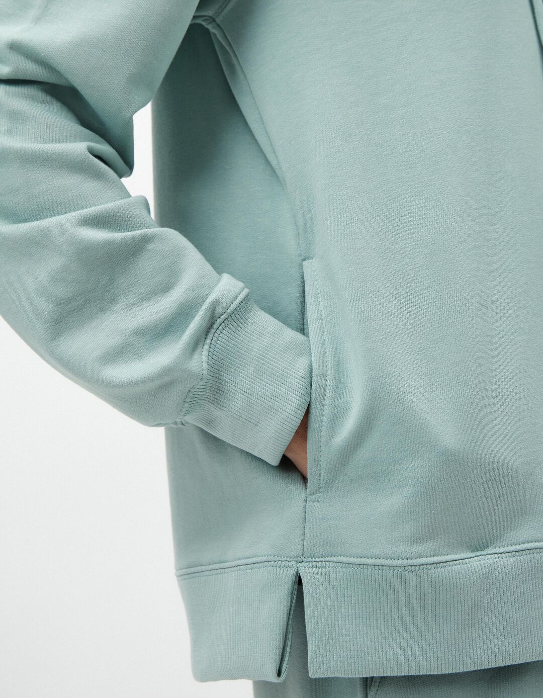 Sweatshirt Capuz, Mulher, Verde Claro