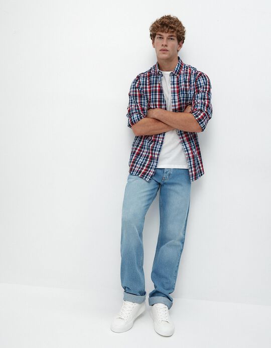 Comprar Online Calças de Ganga 'Straight fit', Homem, Azul Claro