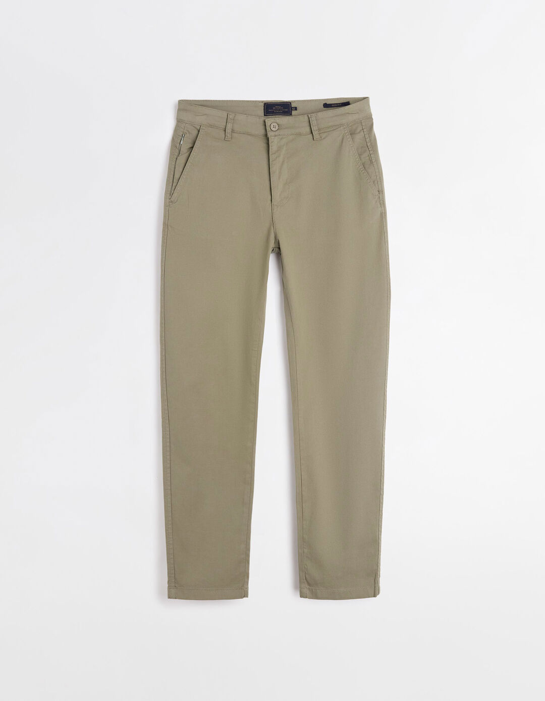 Calças Chino Slim, Homem, Verde Escuro