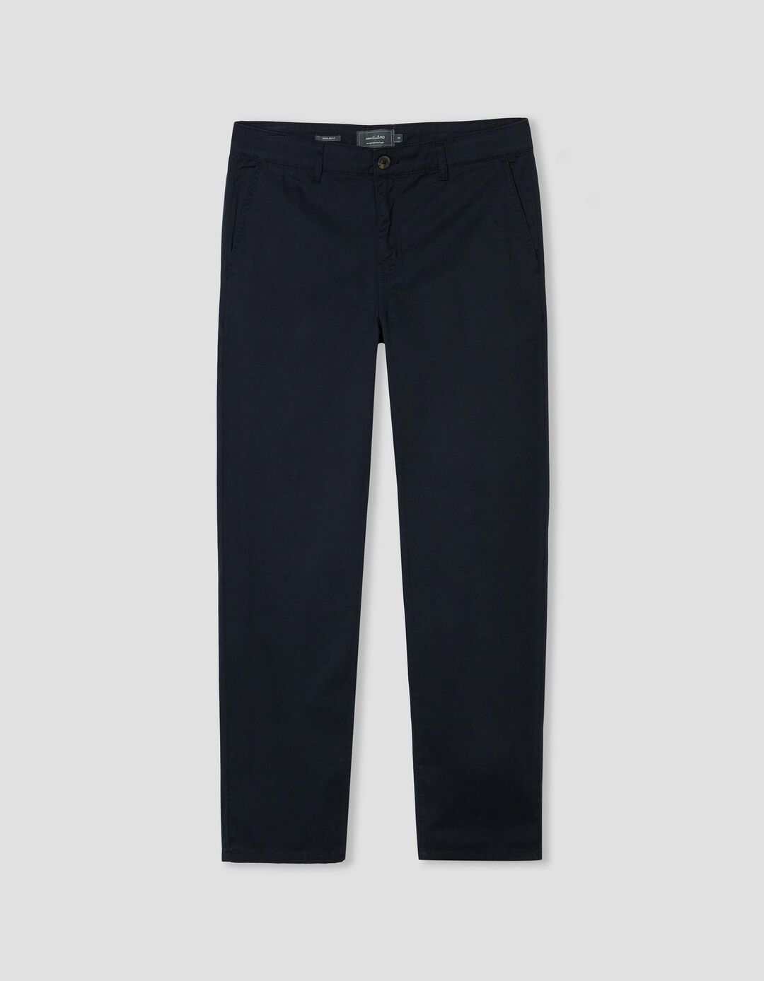 Calças de Sarja Regular Fit, Homem, Azul Escuro
