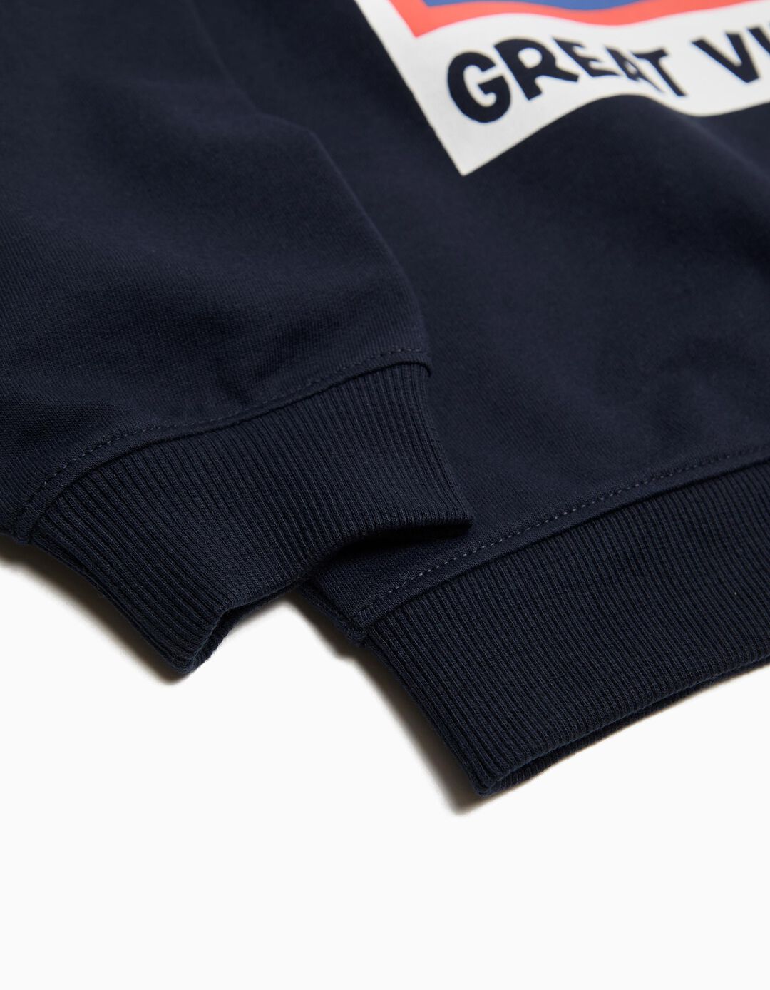 Sweatshirt de Felpa Estampado, Menino, Azul Escuro