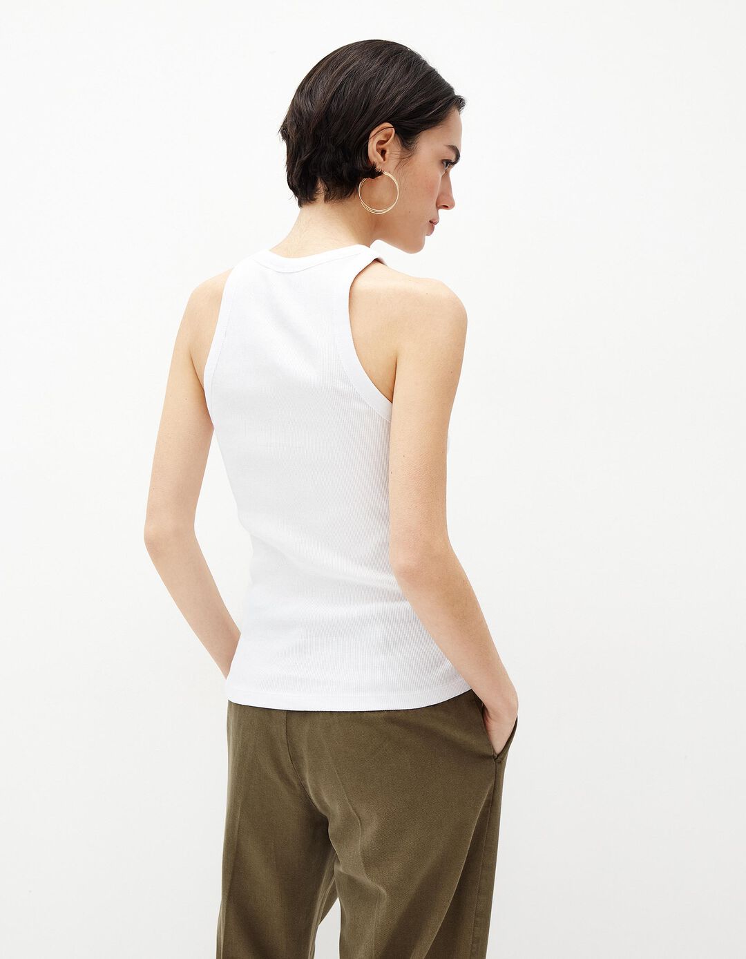 Top B&aacute;sico, Mulher, Branco