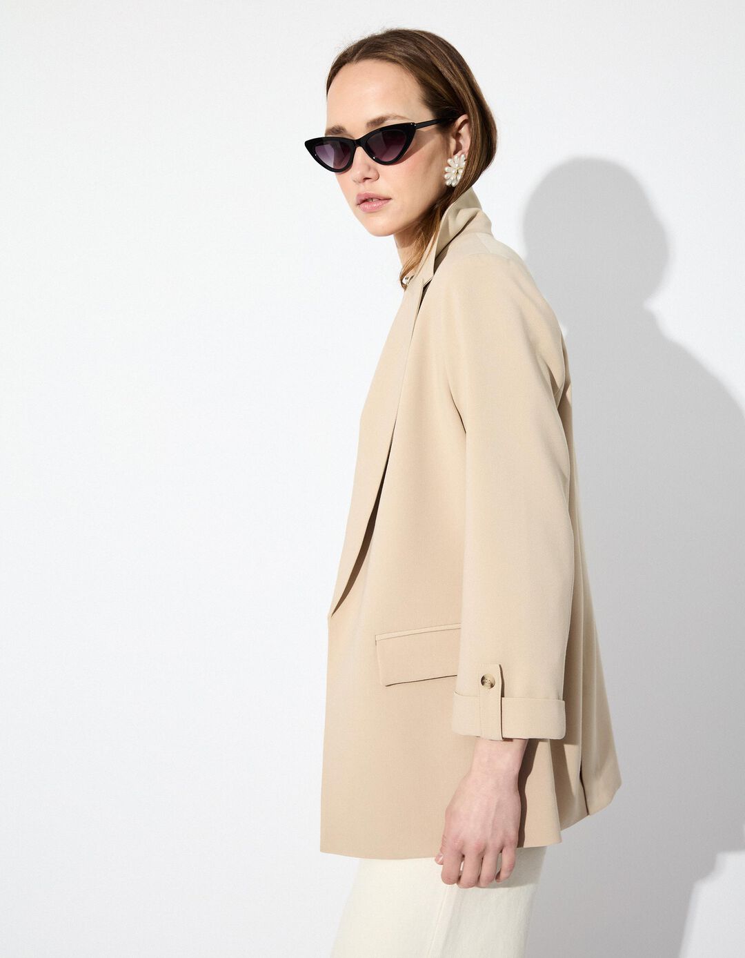 Blazer, Mulher, Bege 