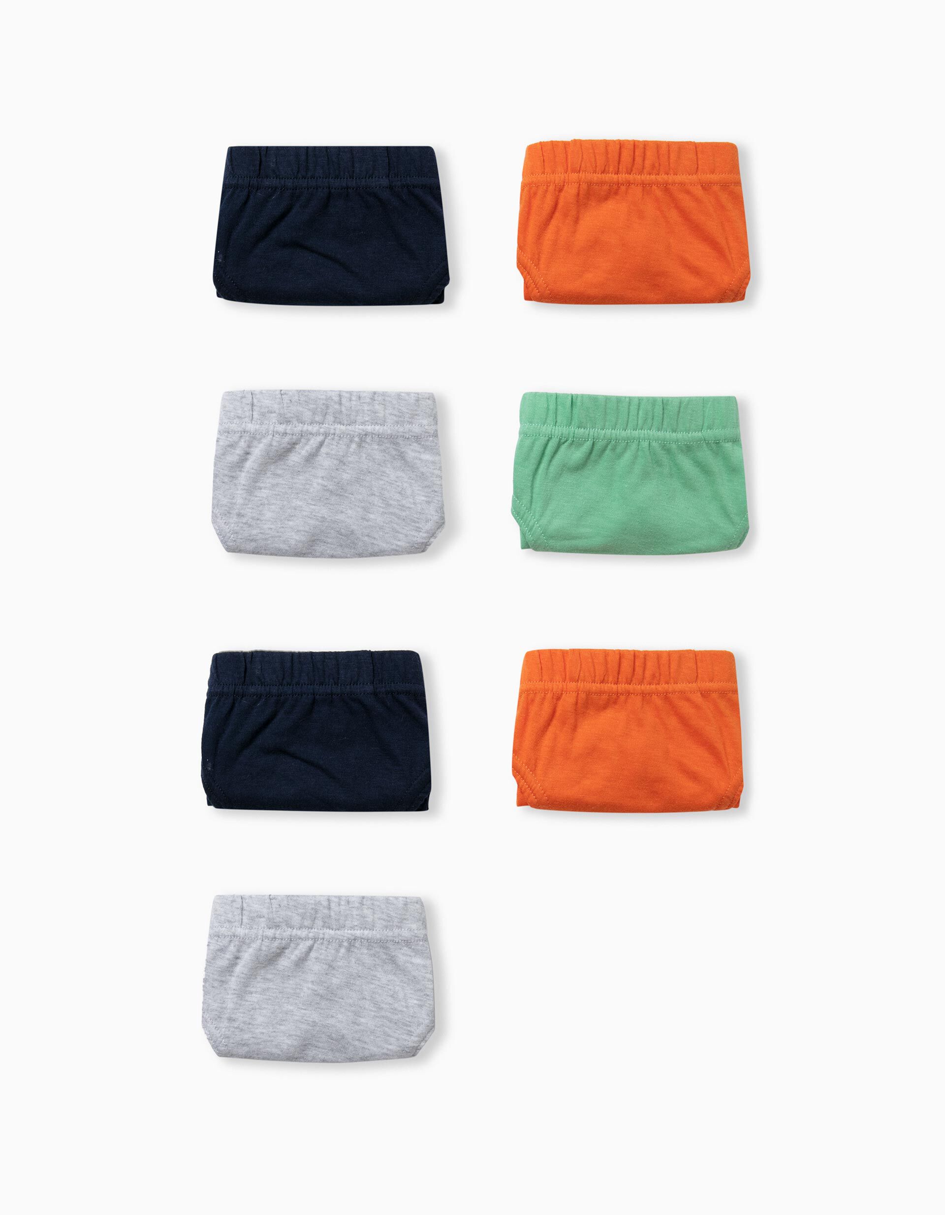 7 Cuecas Algod&atilde;o, Menino, Multicor