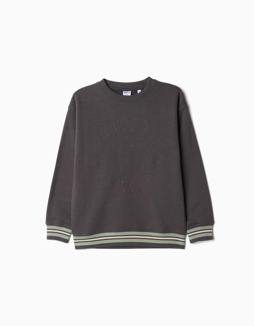 Sweatshirt de Felpa, Menino, Cinzento Escuro