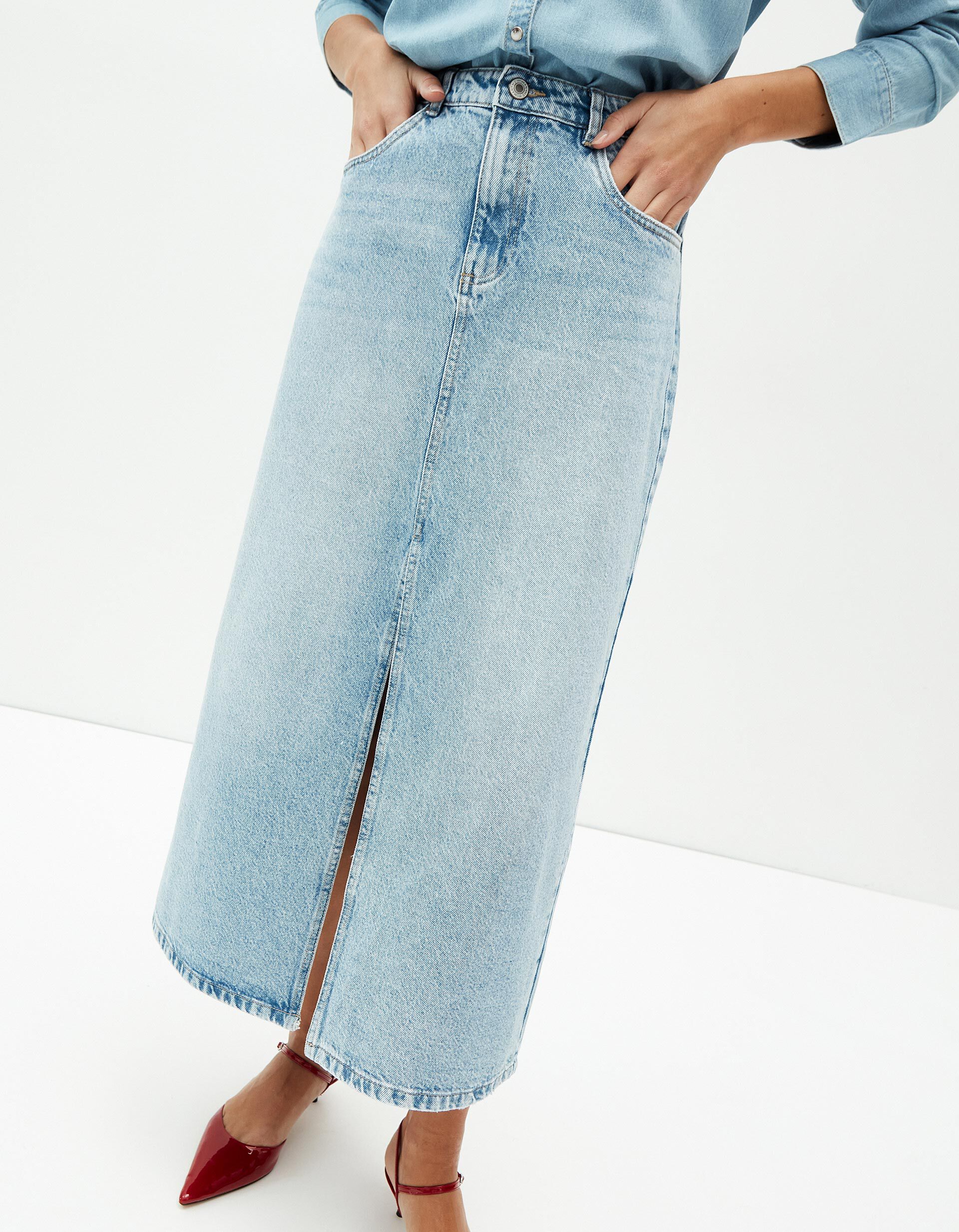Comprar Online Saia de Ganga Comprida, Mulher, Azul Claro