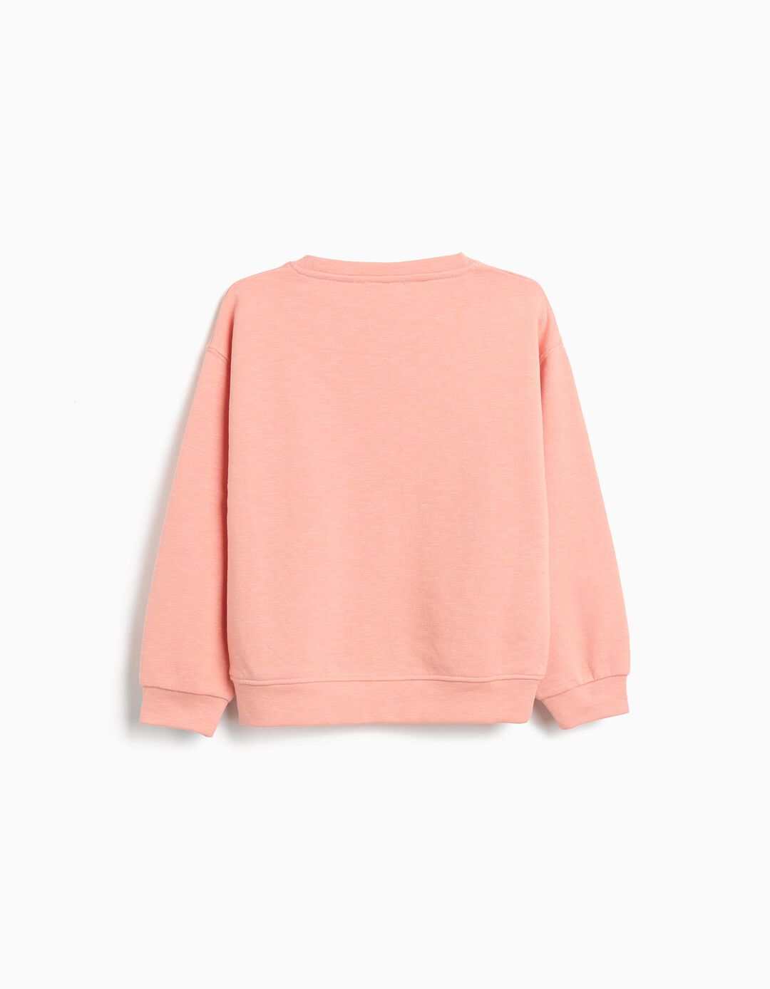 Sweatshirt de Felpa Estampado, Menina, Salmão