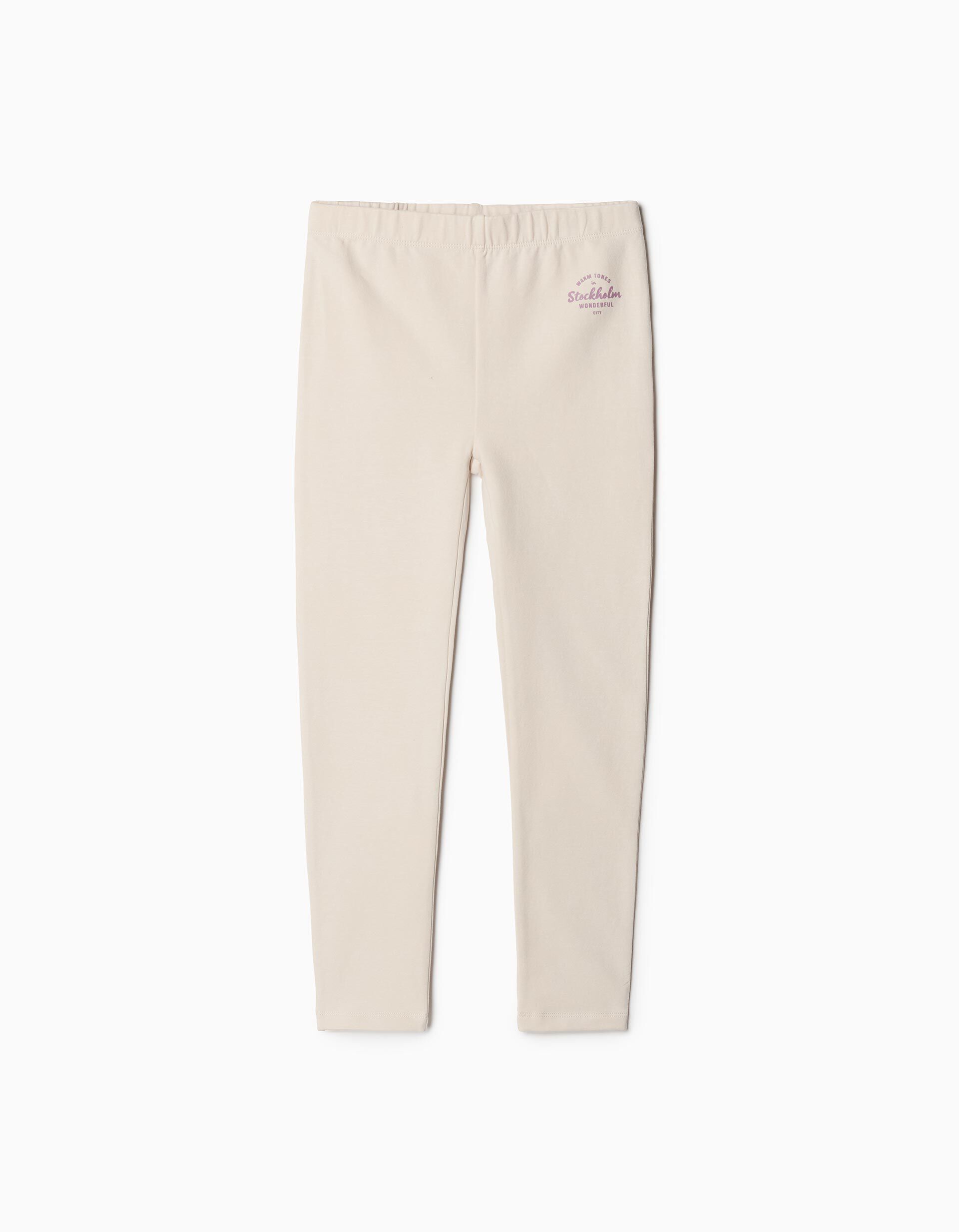 Leggings, Menina, Bege Escuro