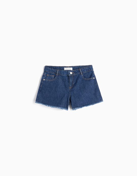 Comprar Online Calções de Ganga, Menina, Azul 