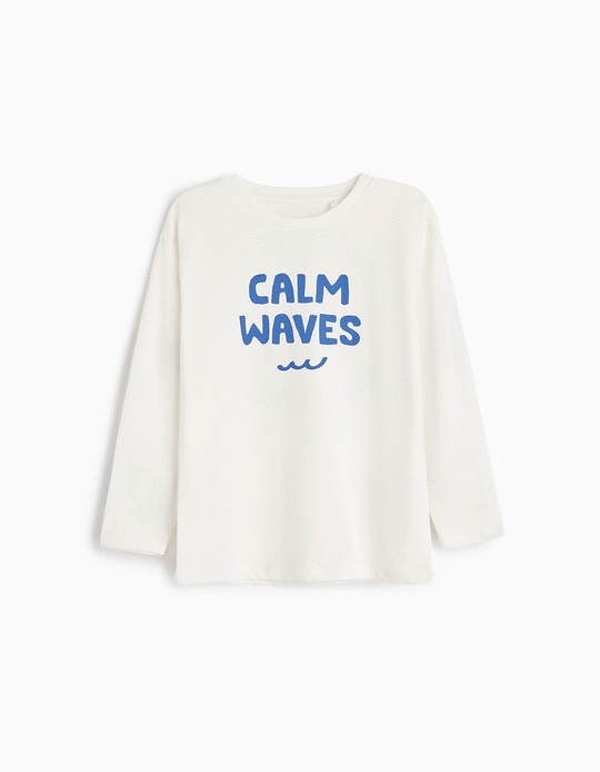 Comprar Online T-shirt Manga Comprida Estampado, Menino, Branco