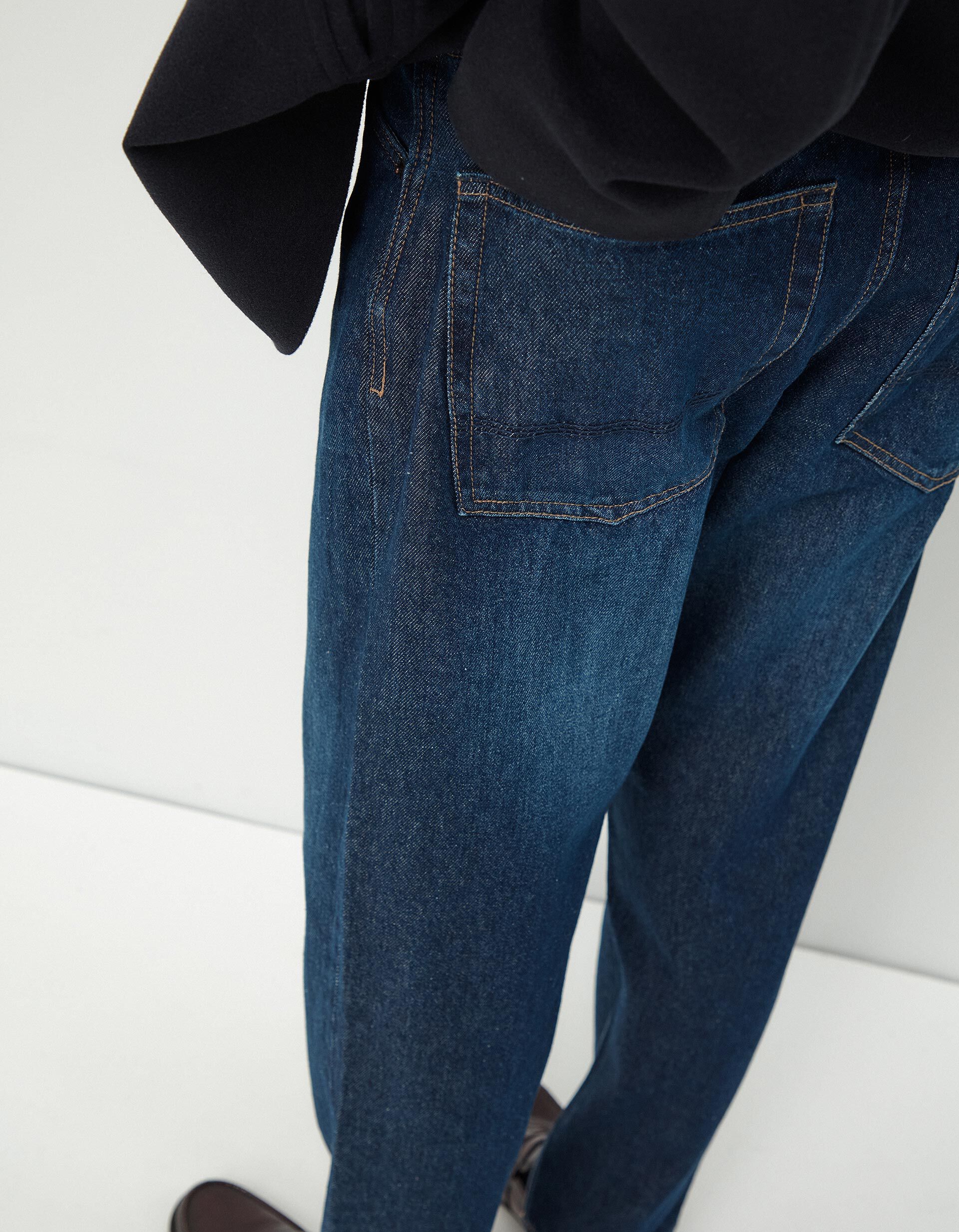 Comprar Online Cal&ccedil;as de Ganga 'Relaxed Crop Fit', Homem, Azul Escuro