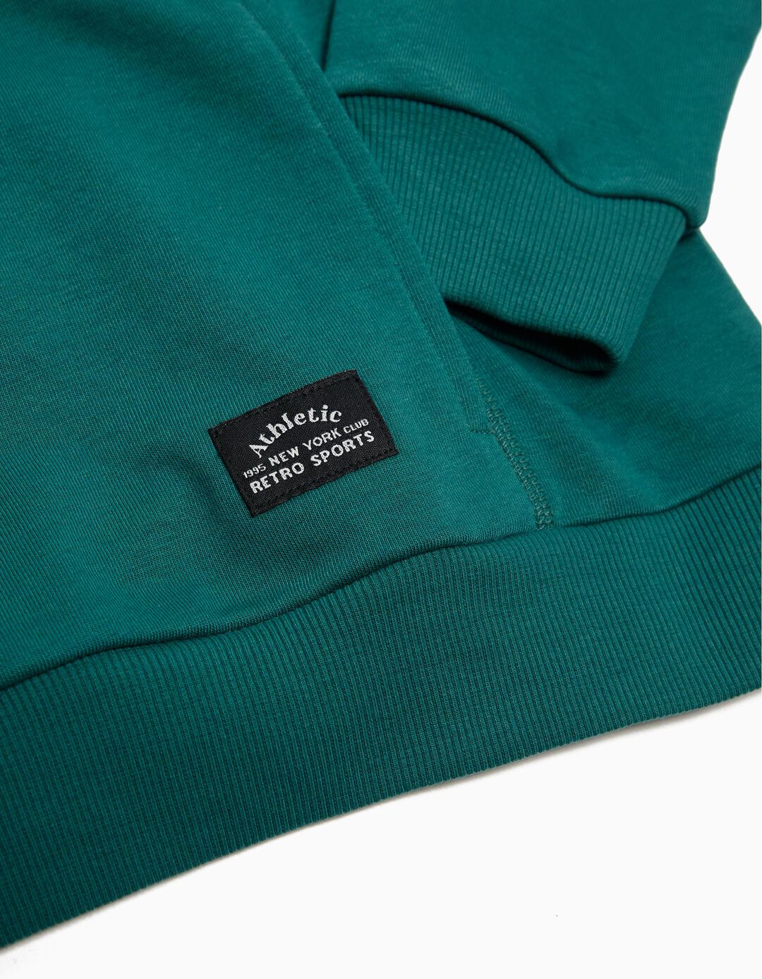 Sweatshirt de Felpa Capuz, Menino, Verde Escuro