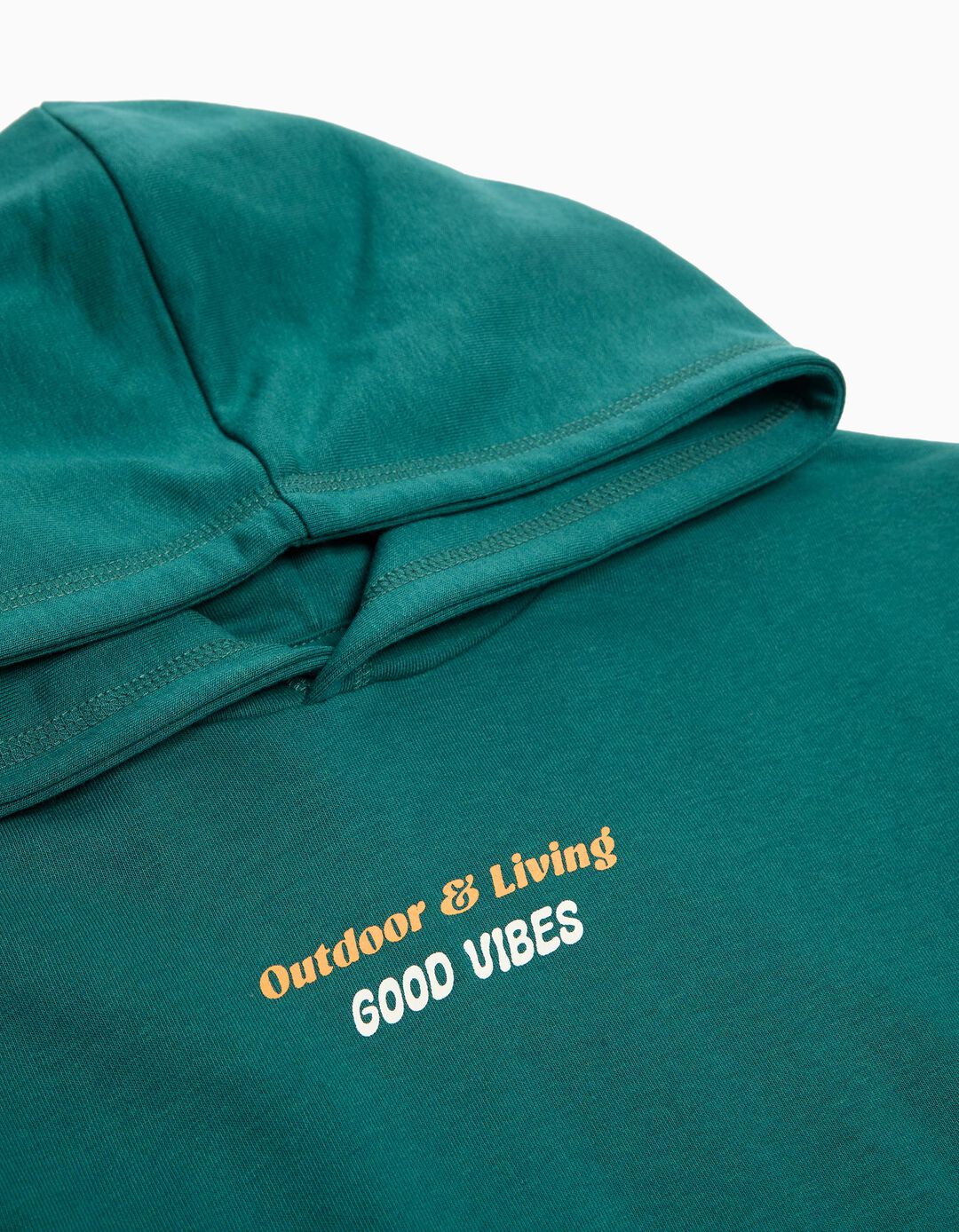 Sweatshirt de Felpa Capuz, Menino, Verde Escuro