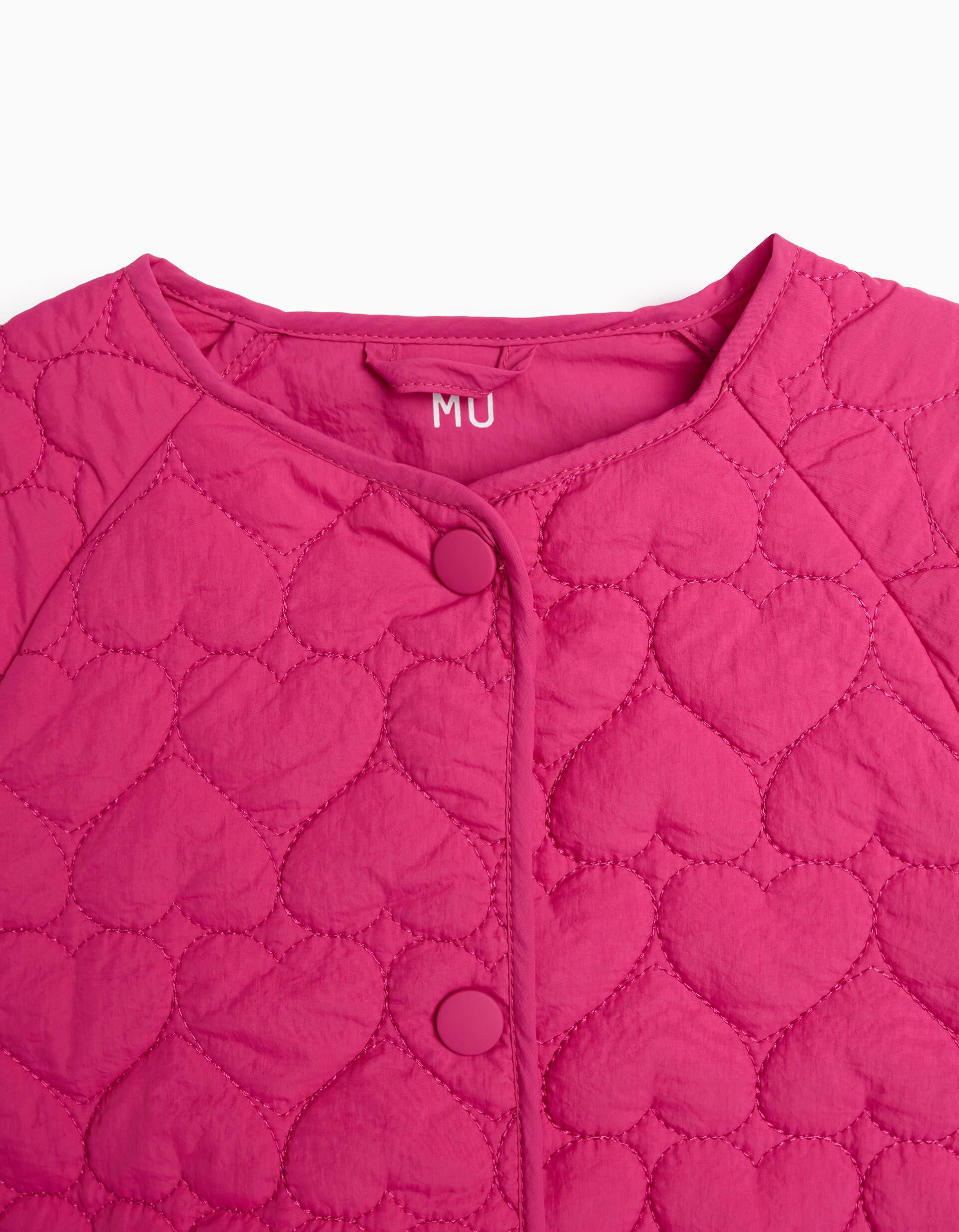Casaco Acolchoado, Menina, Rosa Escuro