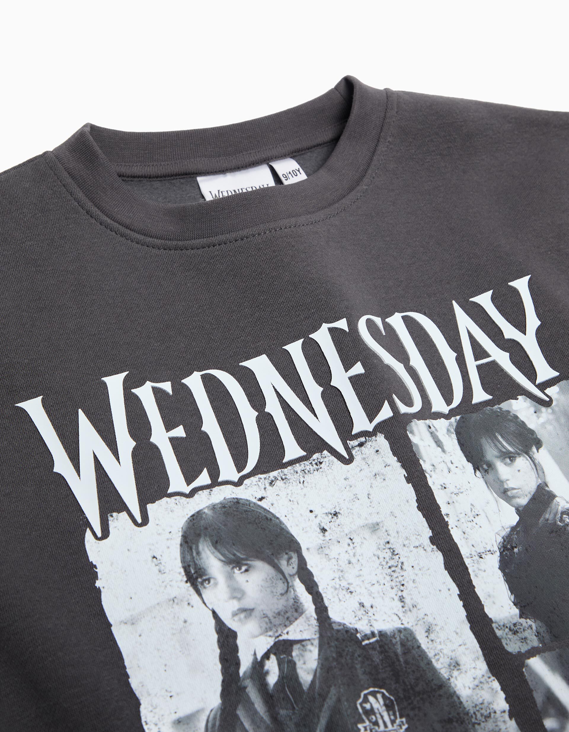 Comprar Online Sweatshirt 'Wednesday', Menina, Preto