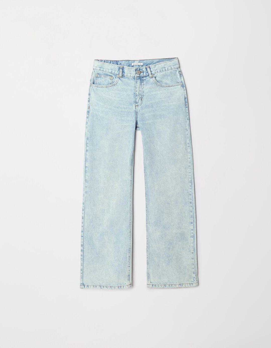 Calças de Ganga Wide Leg, Mulher, Azul Claro