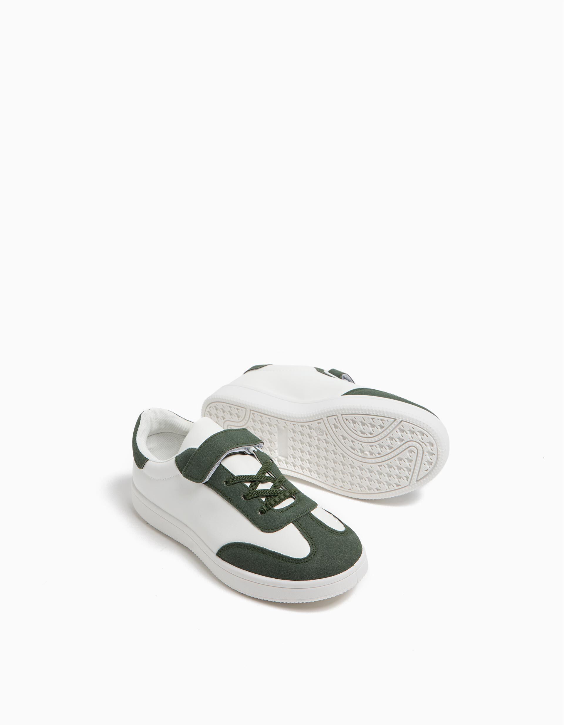 Comprar Online Sapatilhas Contraste Velcro, Crian&ccedil;a, Verde Escuro