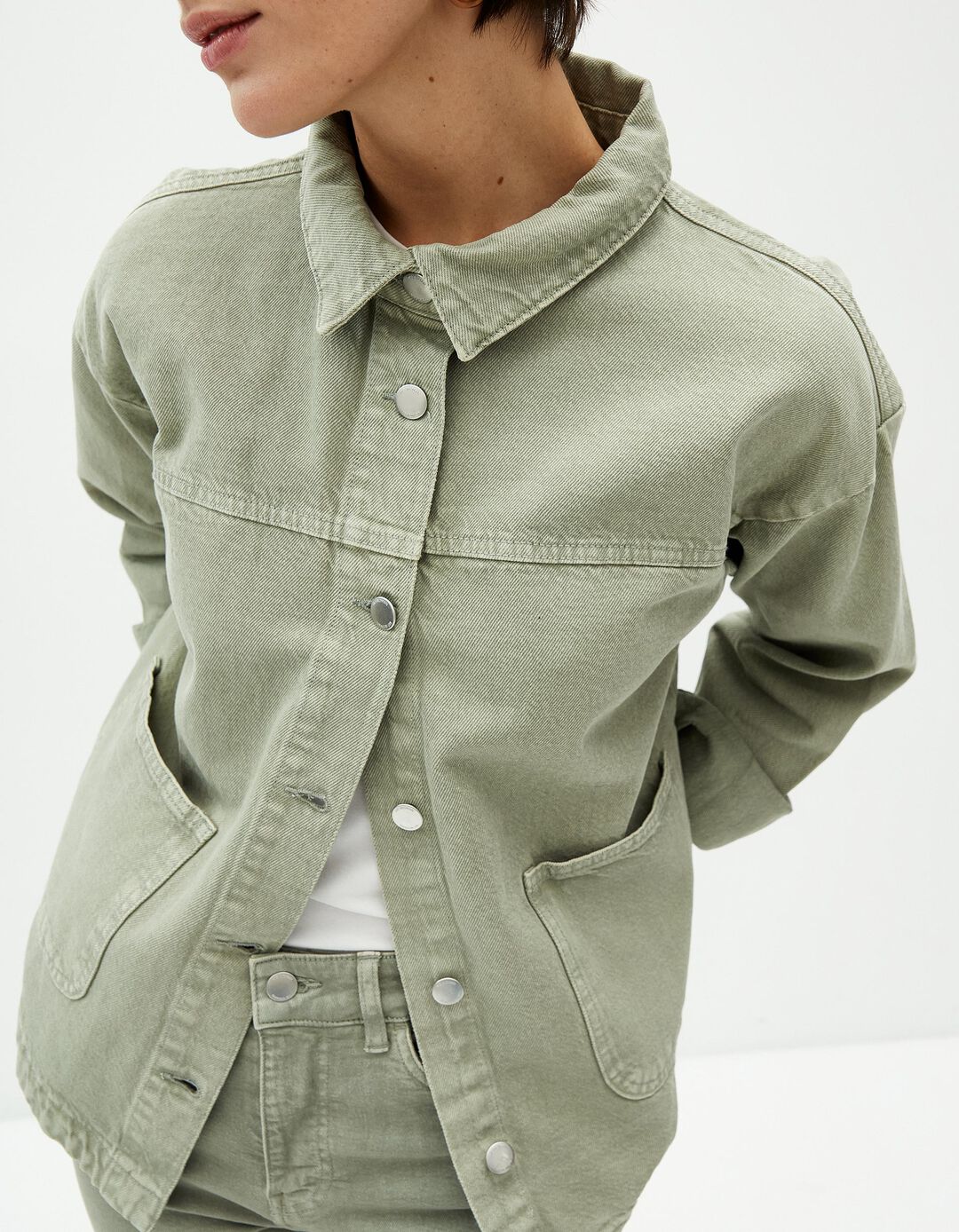 Sobrecamisa, Mulher, Verde