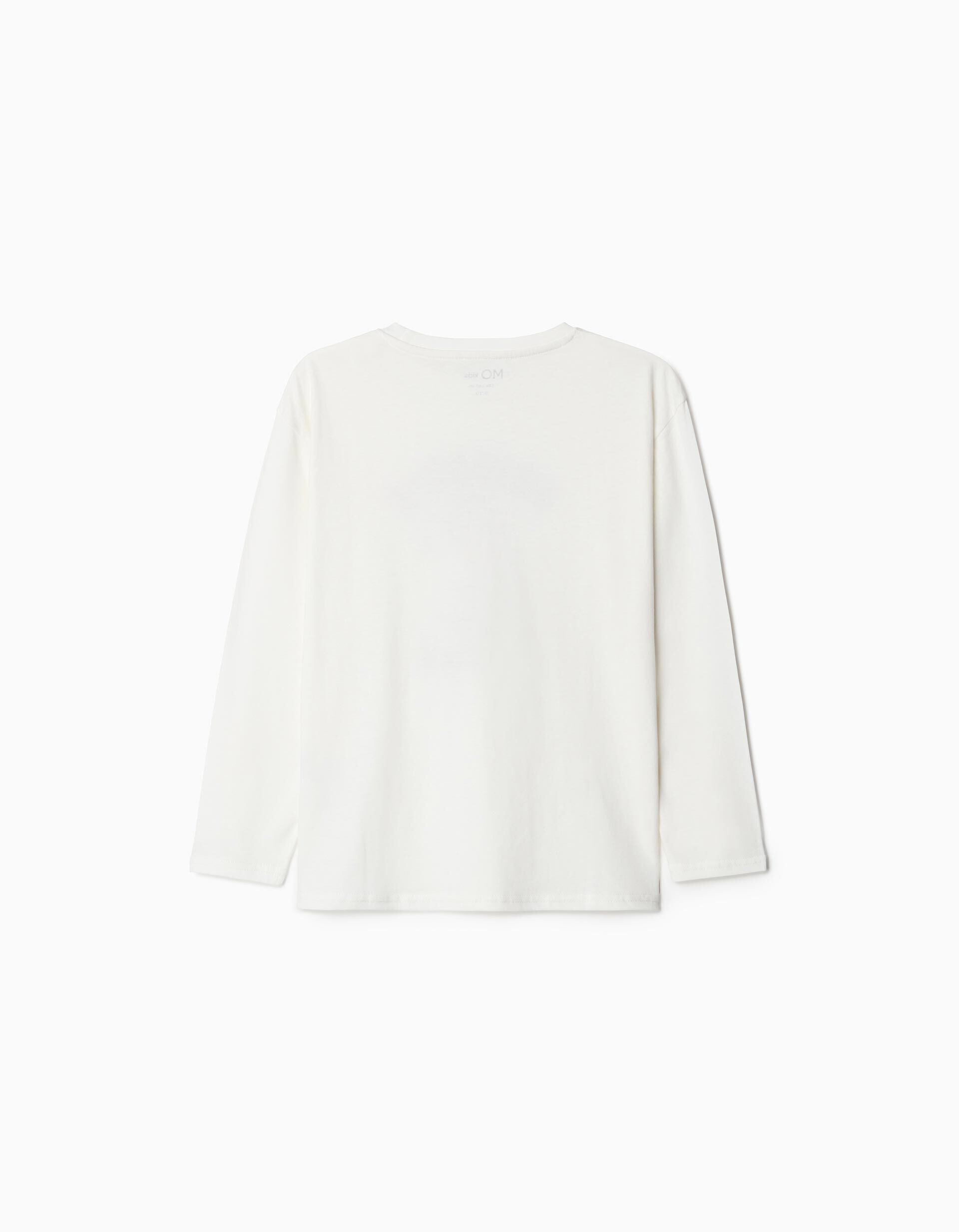 Comprar Online T-shirt de Manga Comprida, Menino, Branco