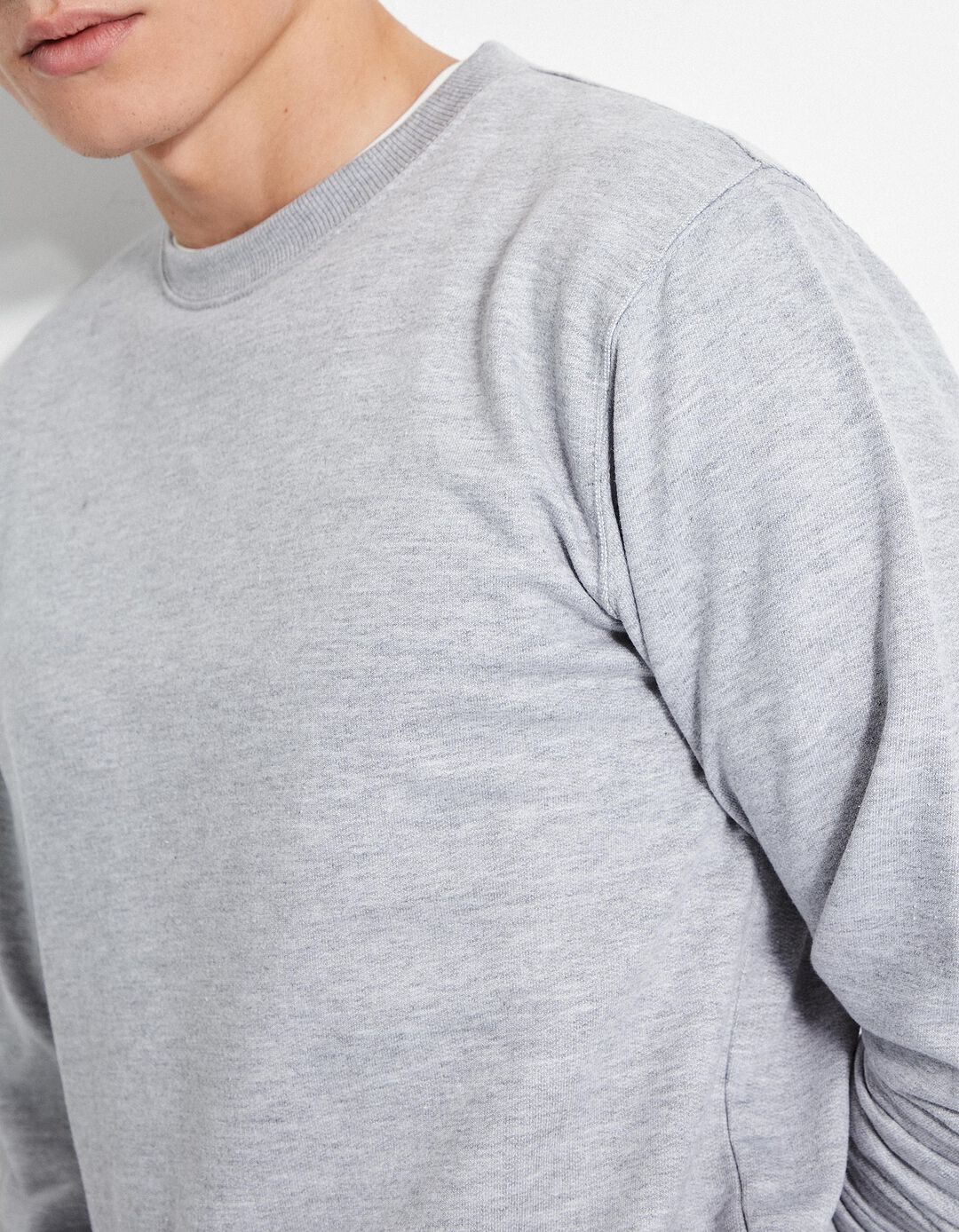 Sweatshirt de Felpa, Homem, Cinzento Claro