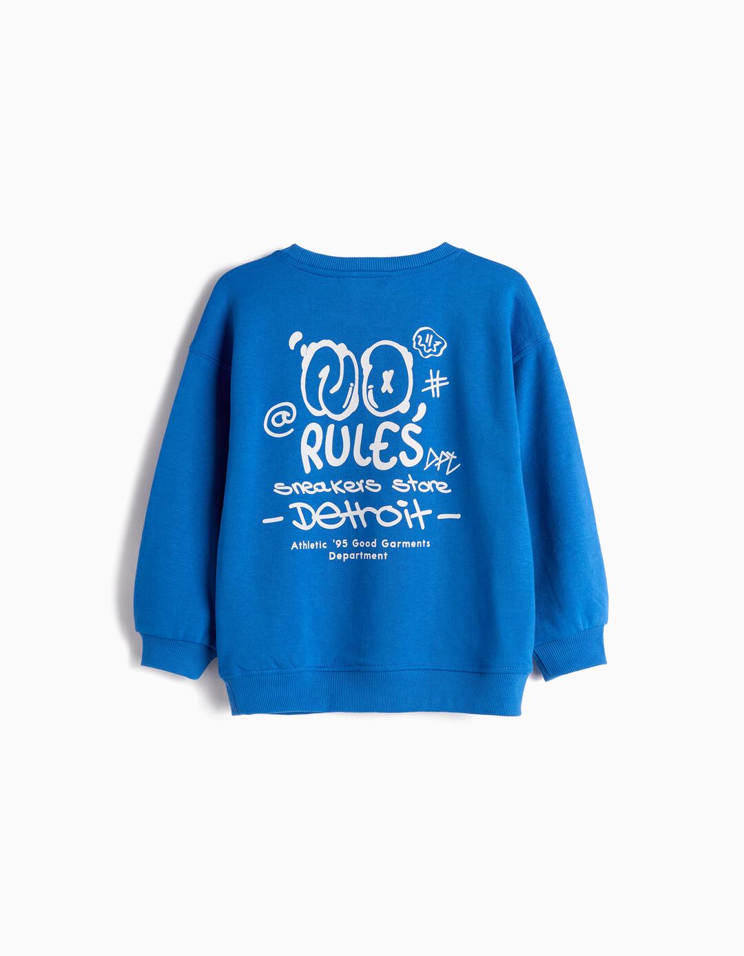 Sweatshirt de Felpa Estampado, Menino, Azul