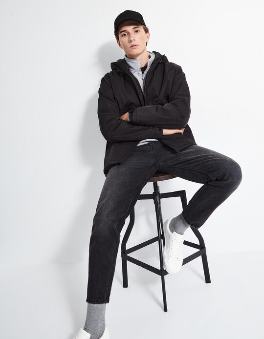 Comprar Online Parka Náutica Capuz, Homem, Preto