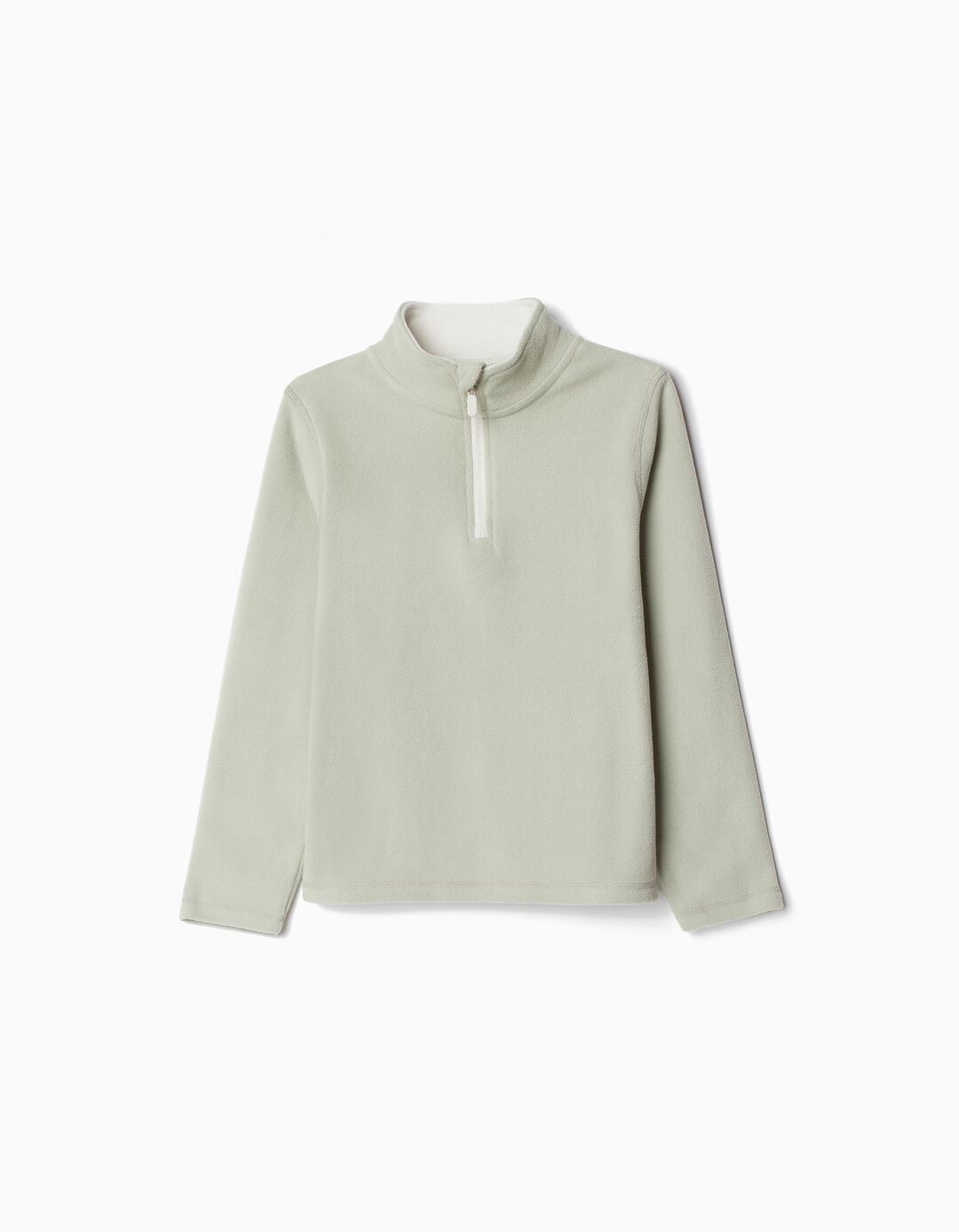 Sweatshirt Polar Fecho de Correr, Menina, Verde Claro
