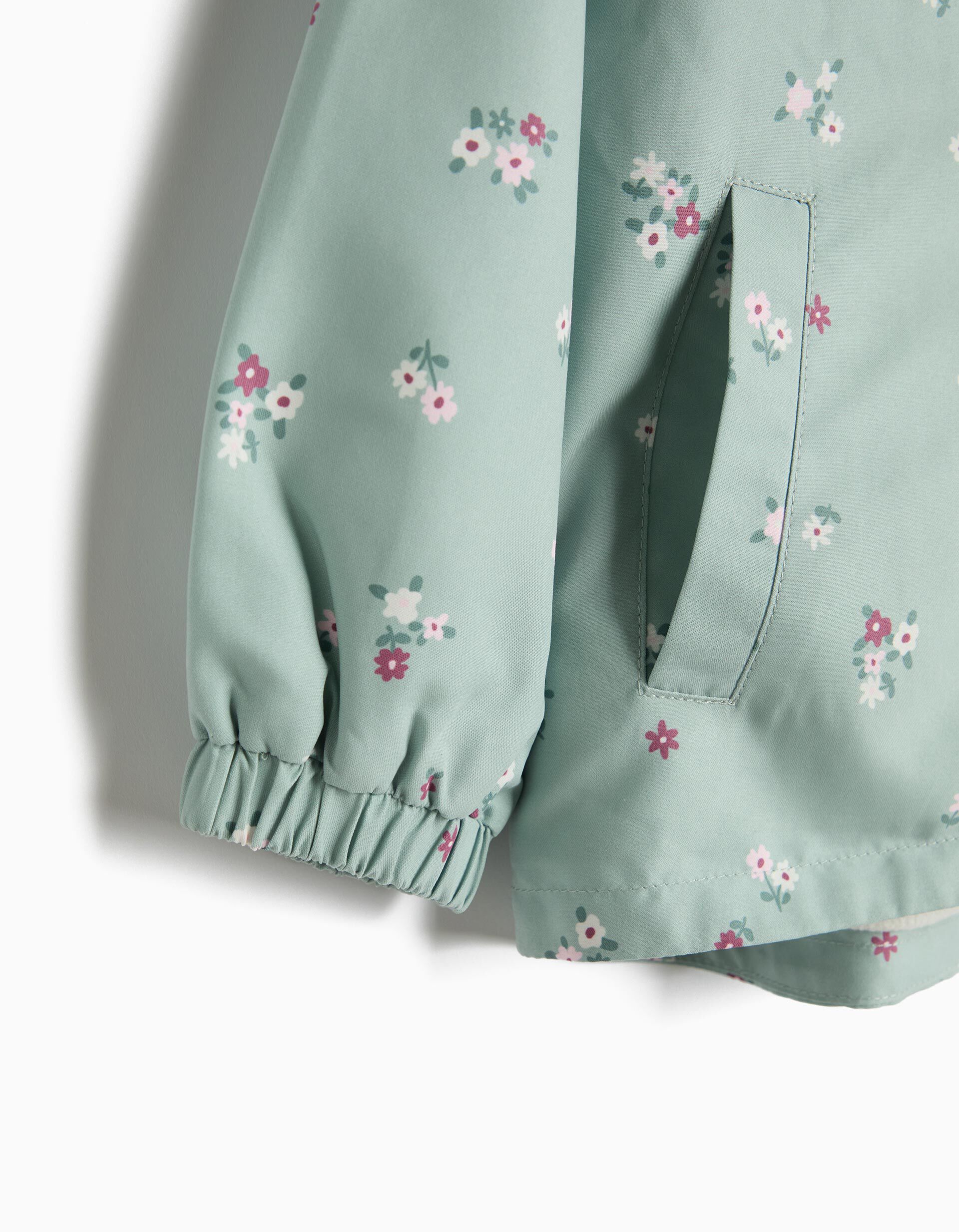 Parka Com Capuz, Menina, Verde Claro