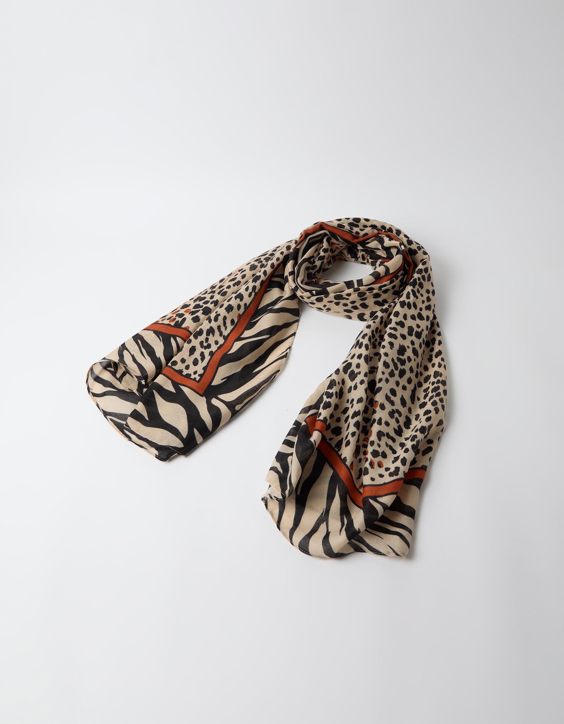 Len&ccedil;o Animal Print, Mulher, Multicolor