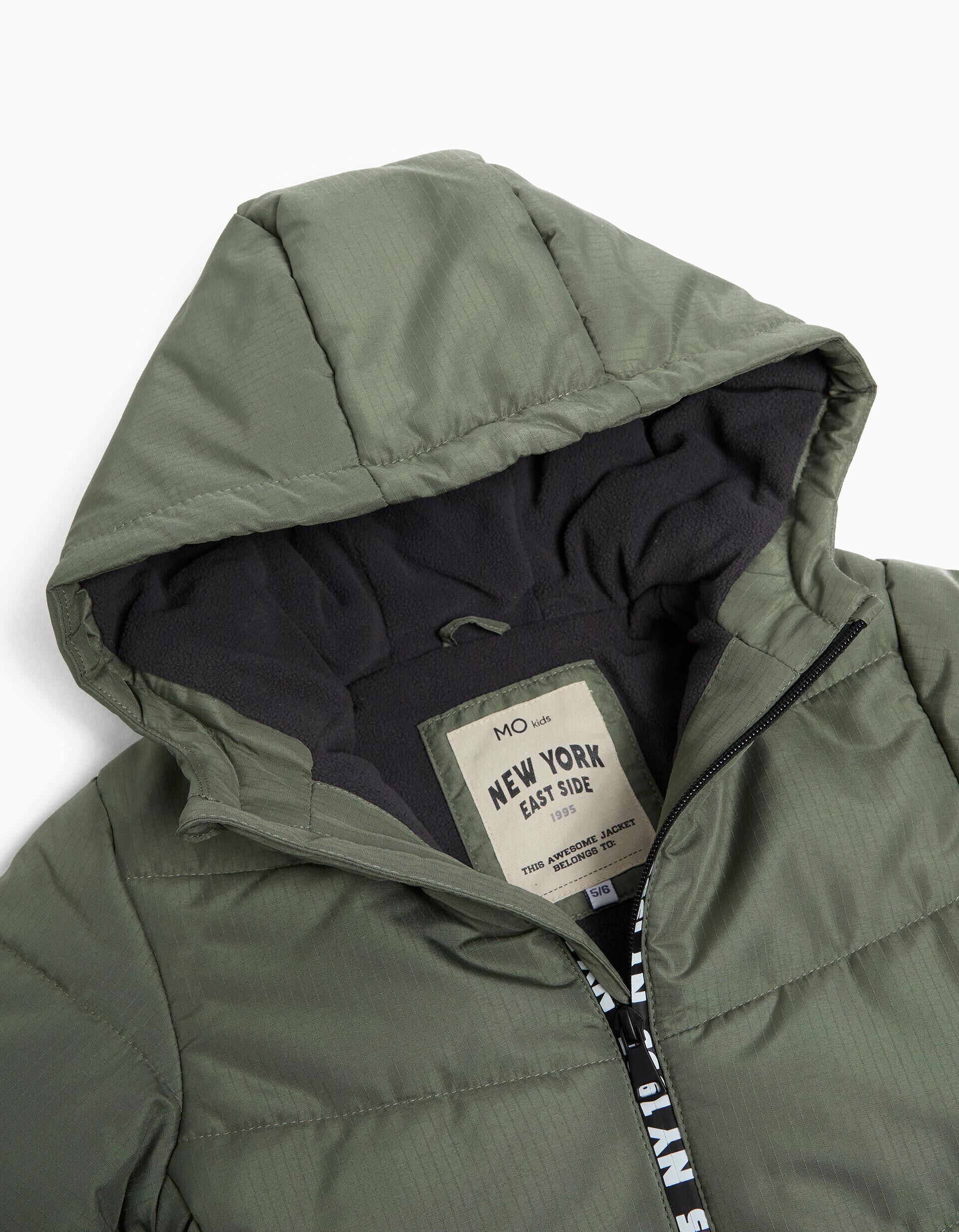 Comprar Online Casaco Acolchoado Capuz, Menino, Verde Escuro