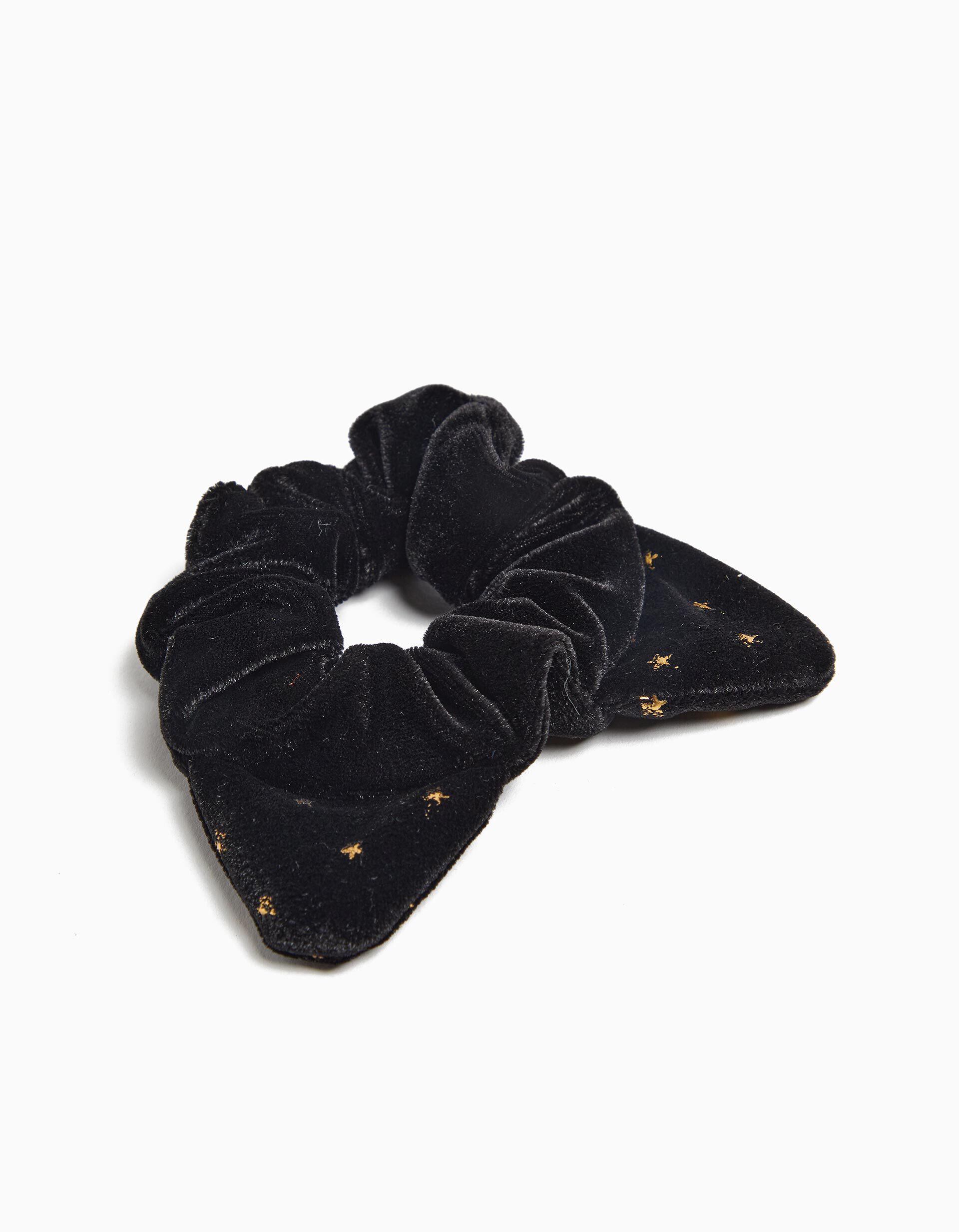 Comprar Online El&aacute;stico de Cabelo Scrunchie com La&ccedil;o, Menina, Preto