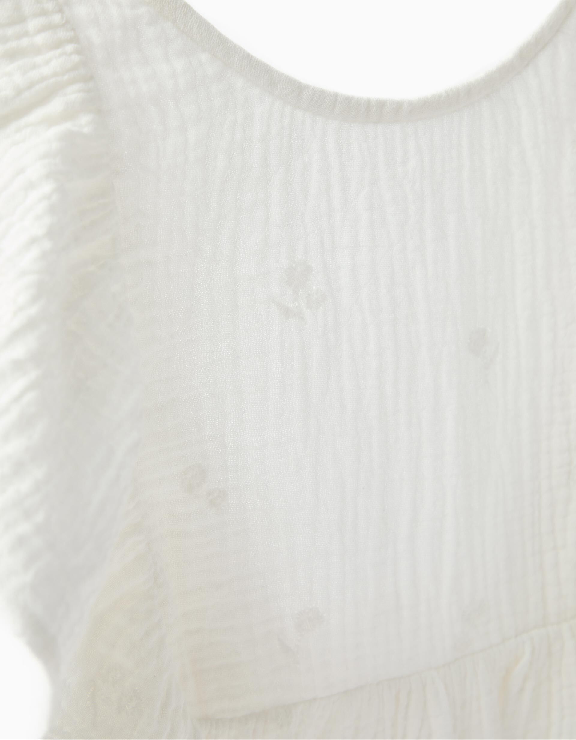 Vestido Bordado, Menina, Branco