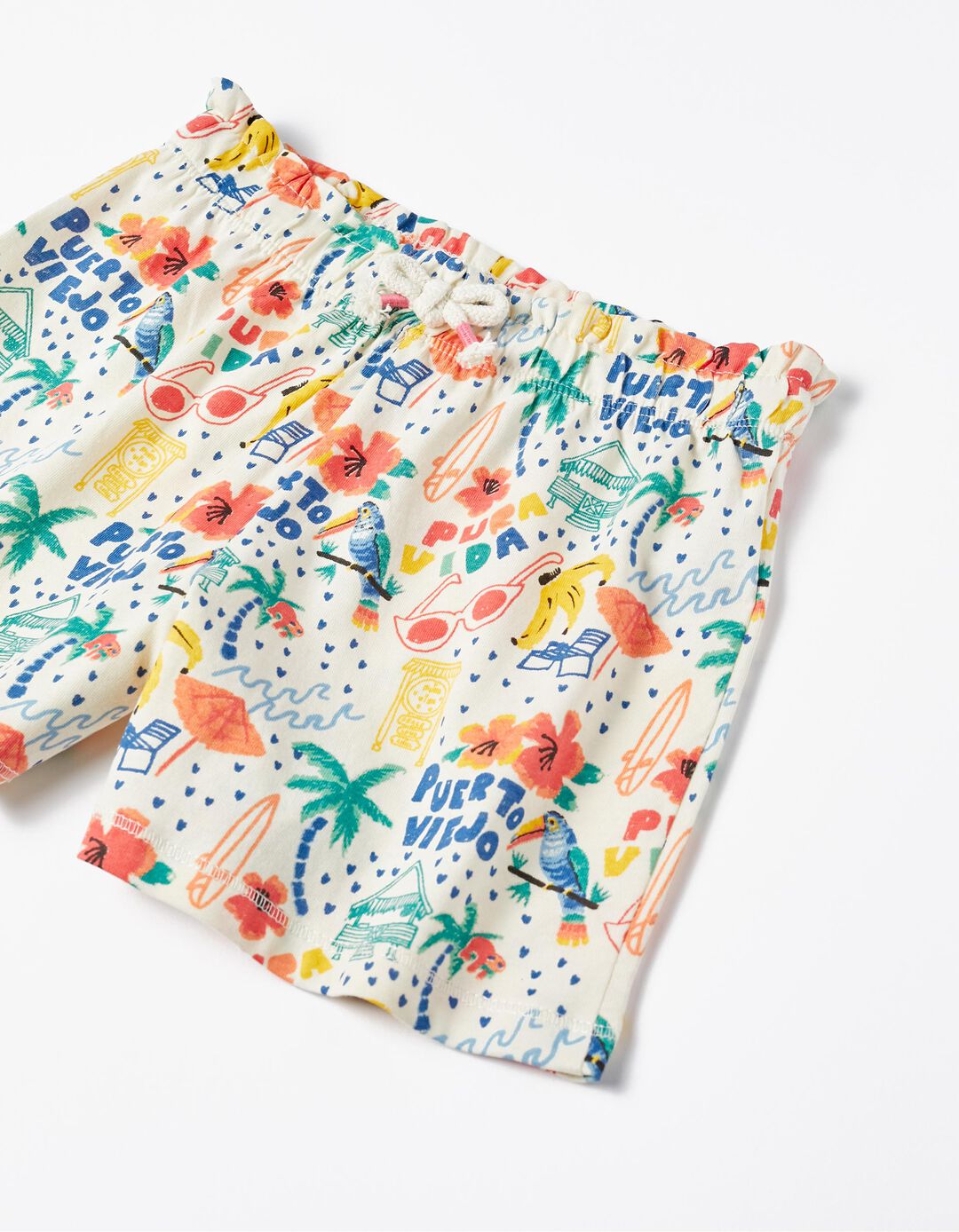 Calções em Algodão para Menina 'Pura Vida', Multicolor