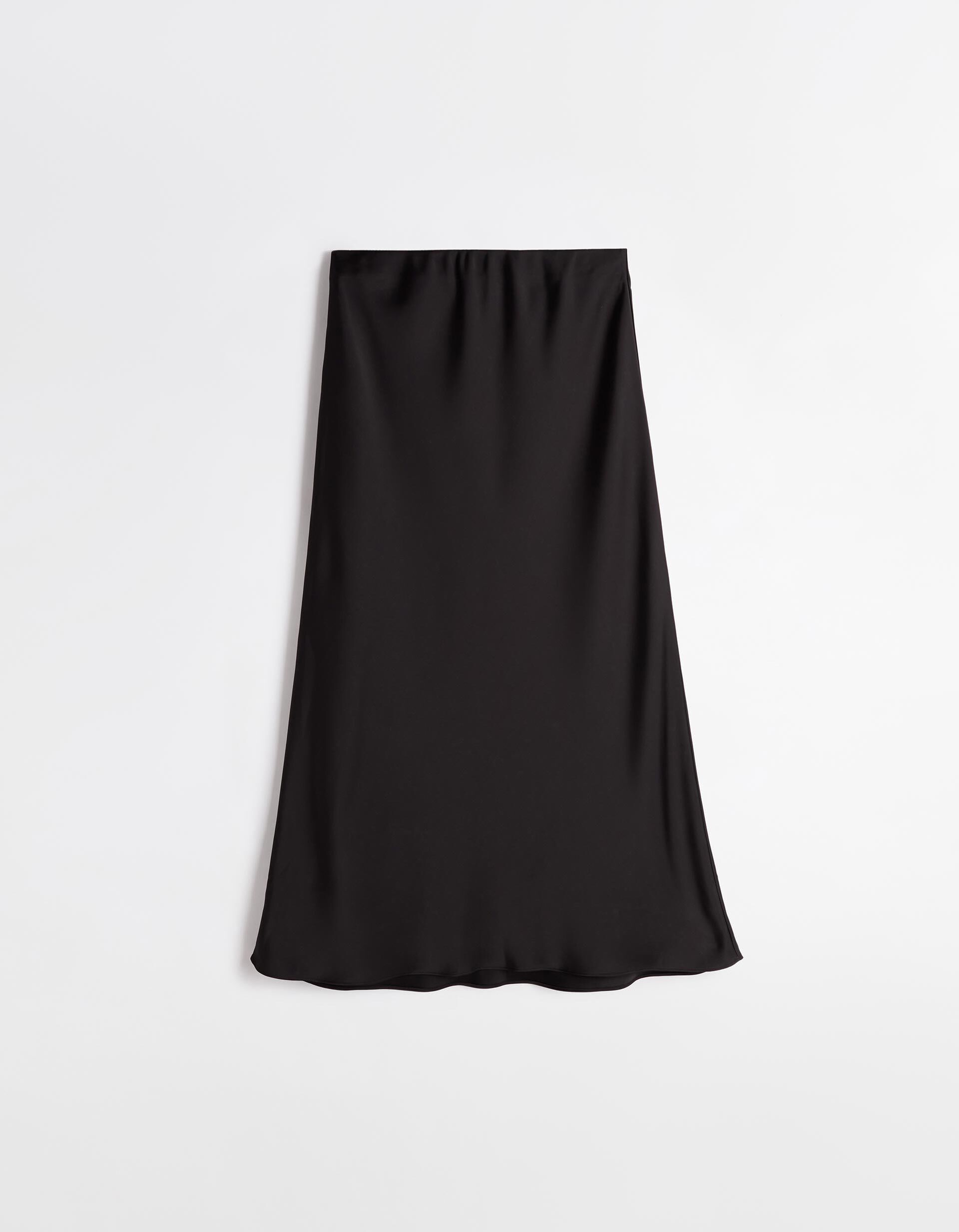 Comprar Online Saia Comprida de Cetim, Mulher, Preto