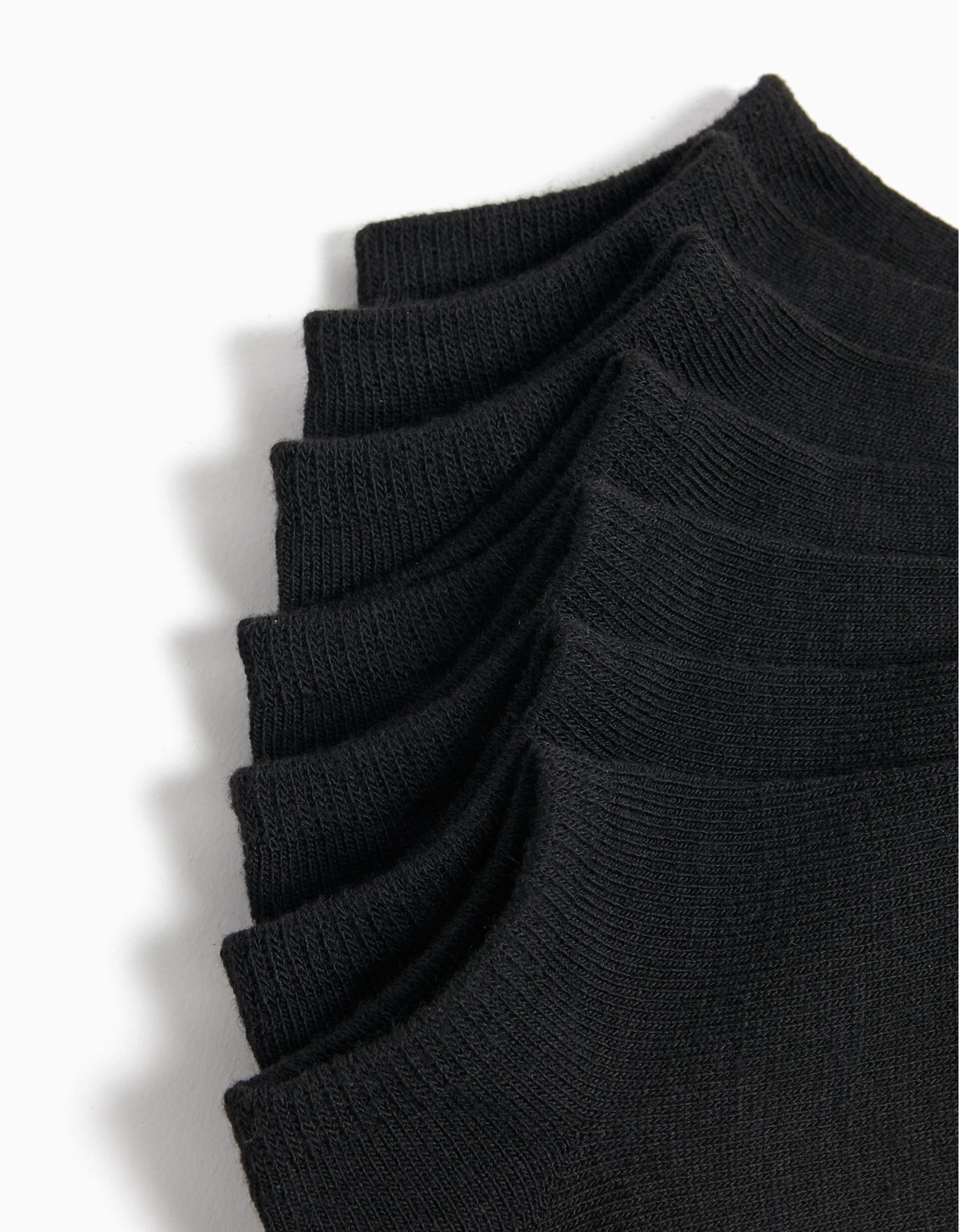 Comprar Online Pack 7 Pares de Meias Tornozelo, Crian&ccedil;a, Preto