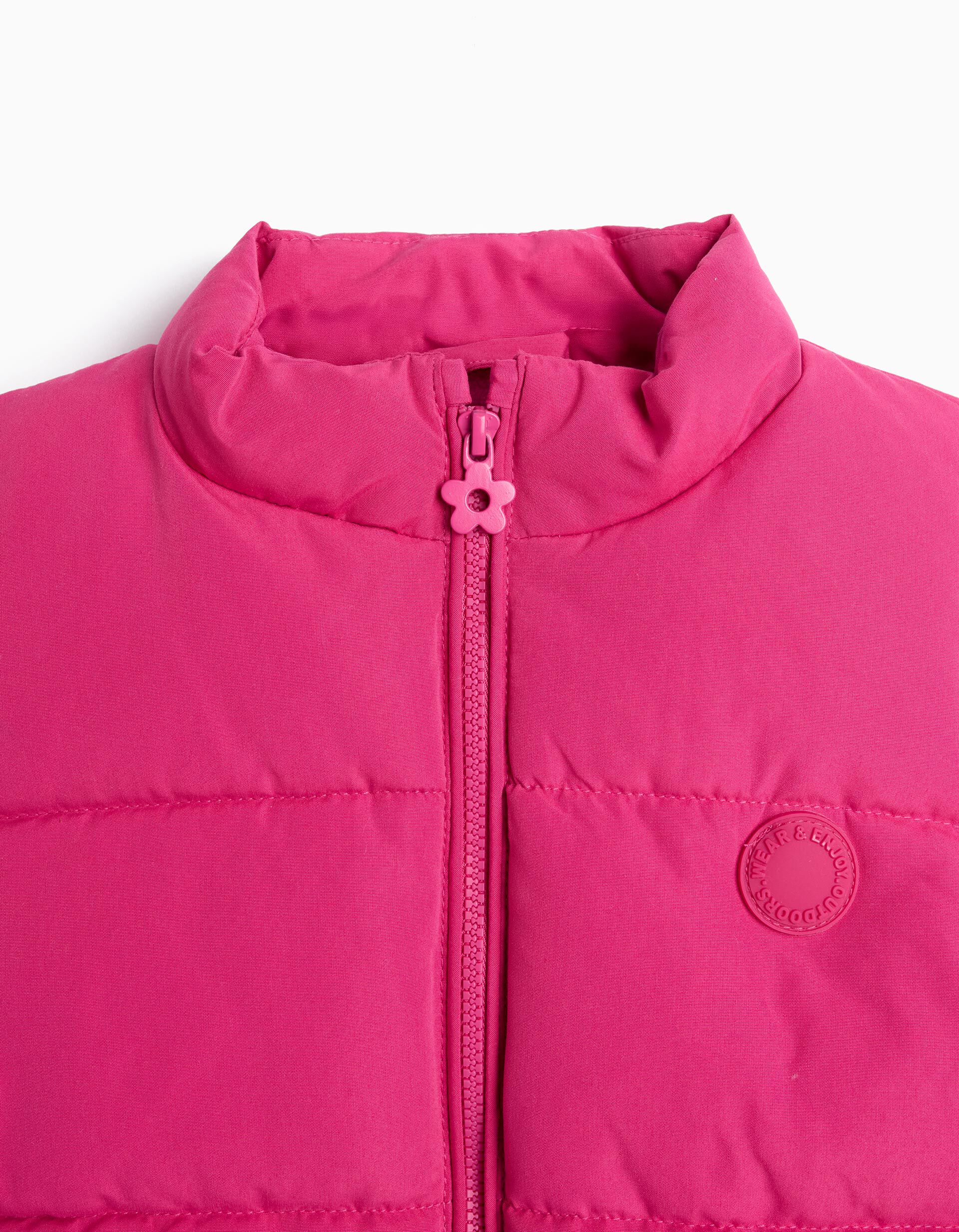 Colete Acolchoado, Menina, Rosa Escuro