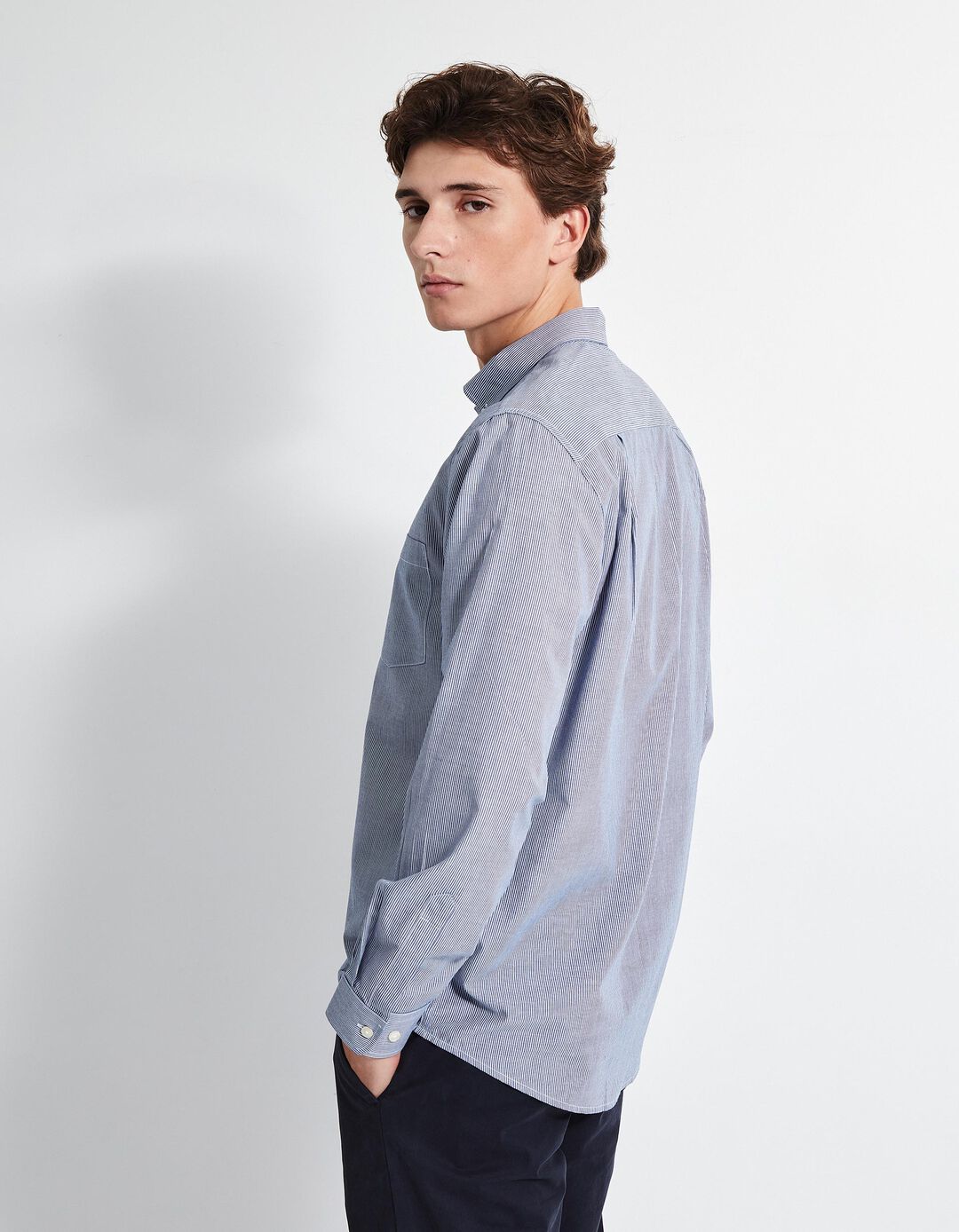 Camisa, Homem, Azul escuro
