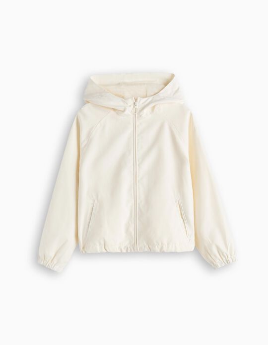 Comprar Online Corta-vento Capuz Leve, Menina, Branco