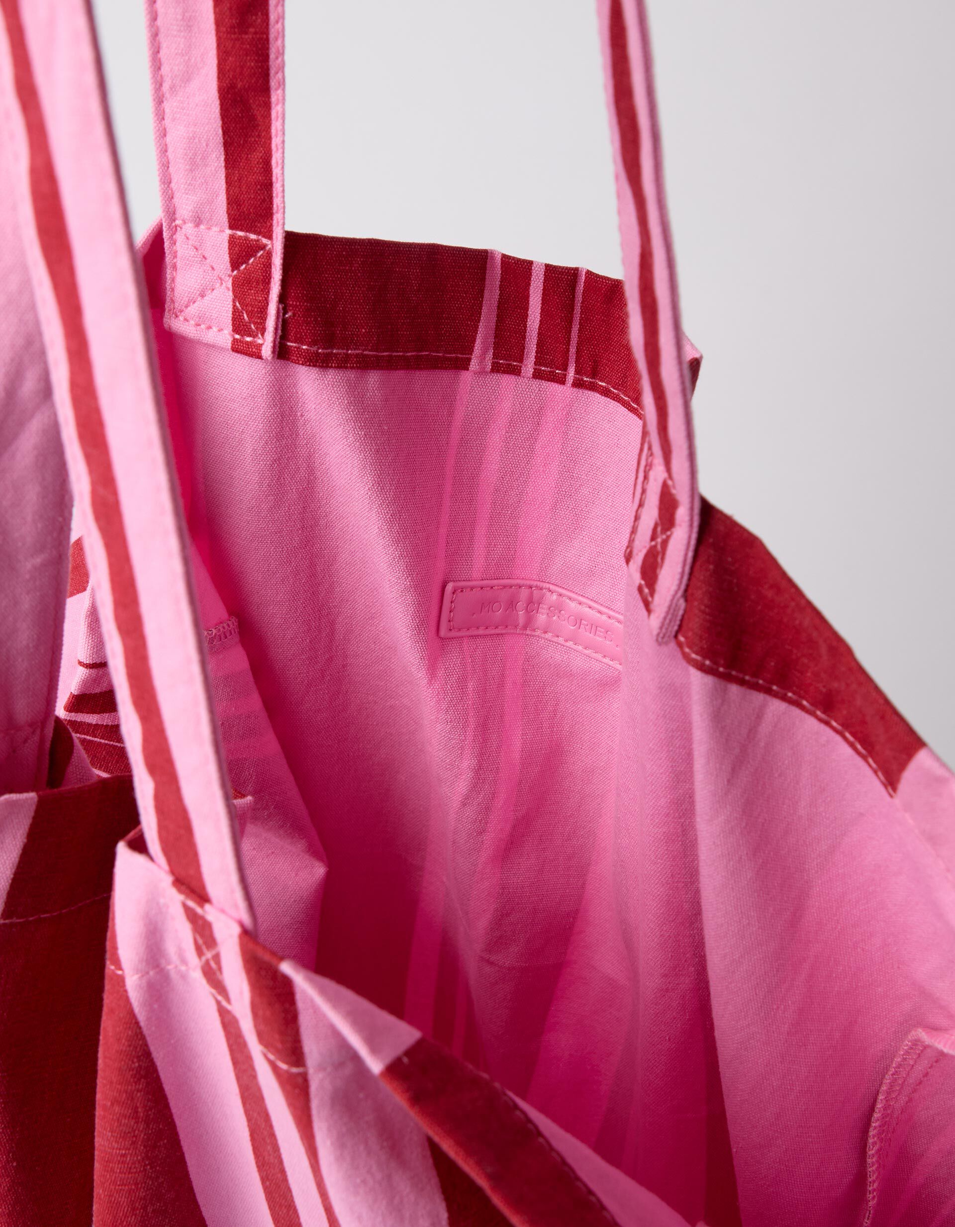 Comprar Online Tote Bag &Agrave;s Riscas, Mulher, Rosa