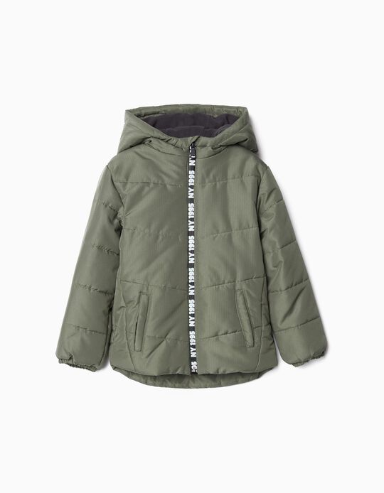 Comprar Online Casaco Acolchoado Capuz, Menino, Verde Escuro
