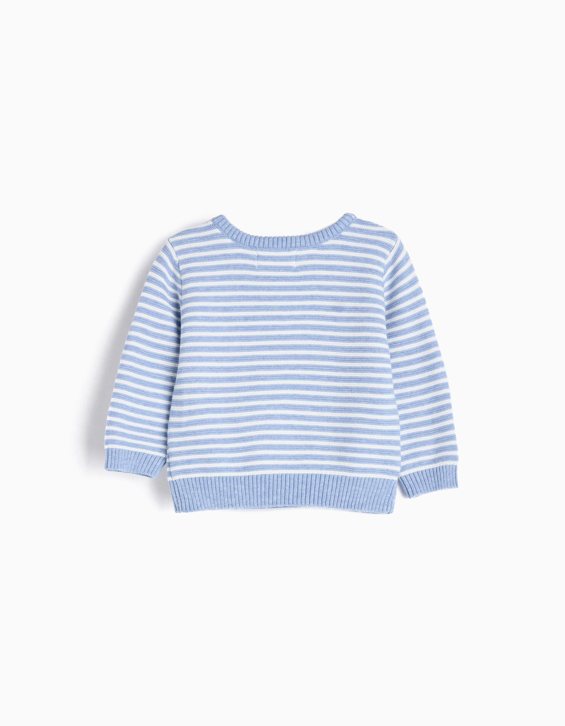 Comprar Online Camisola de Malha Riscas, Rec&eacute;m-nascido, Azul