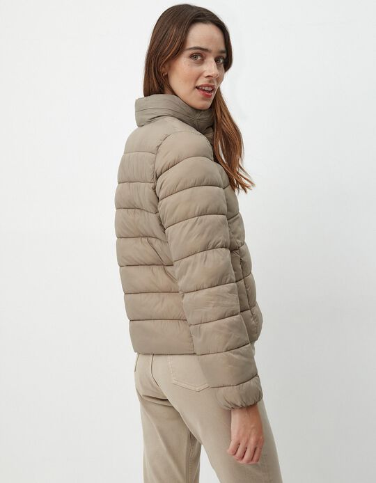 Comprar Online Casaco Acolchoado, Mulher, Bege