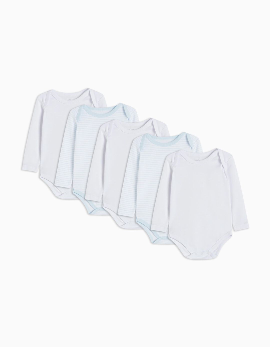 Pack 5 Bodies de Manga Comprida, Menino, Multicor