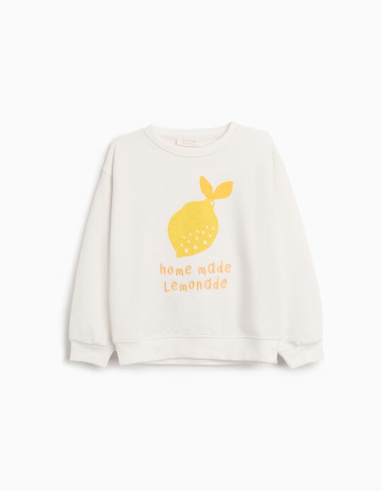 Comprar Online Sweatshirt de Felpa Estampado, Menina, Branco